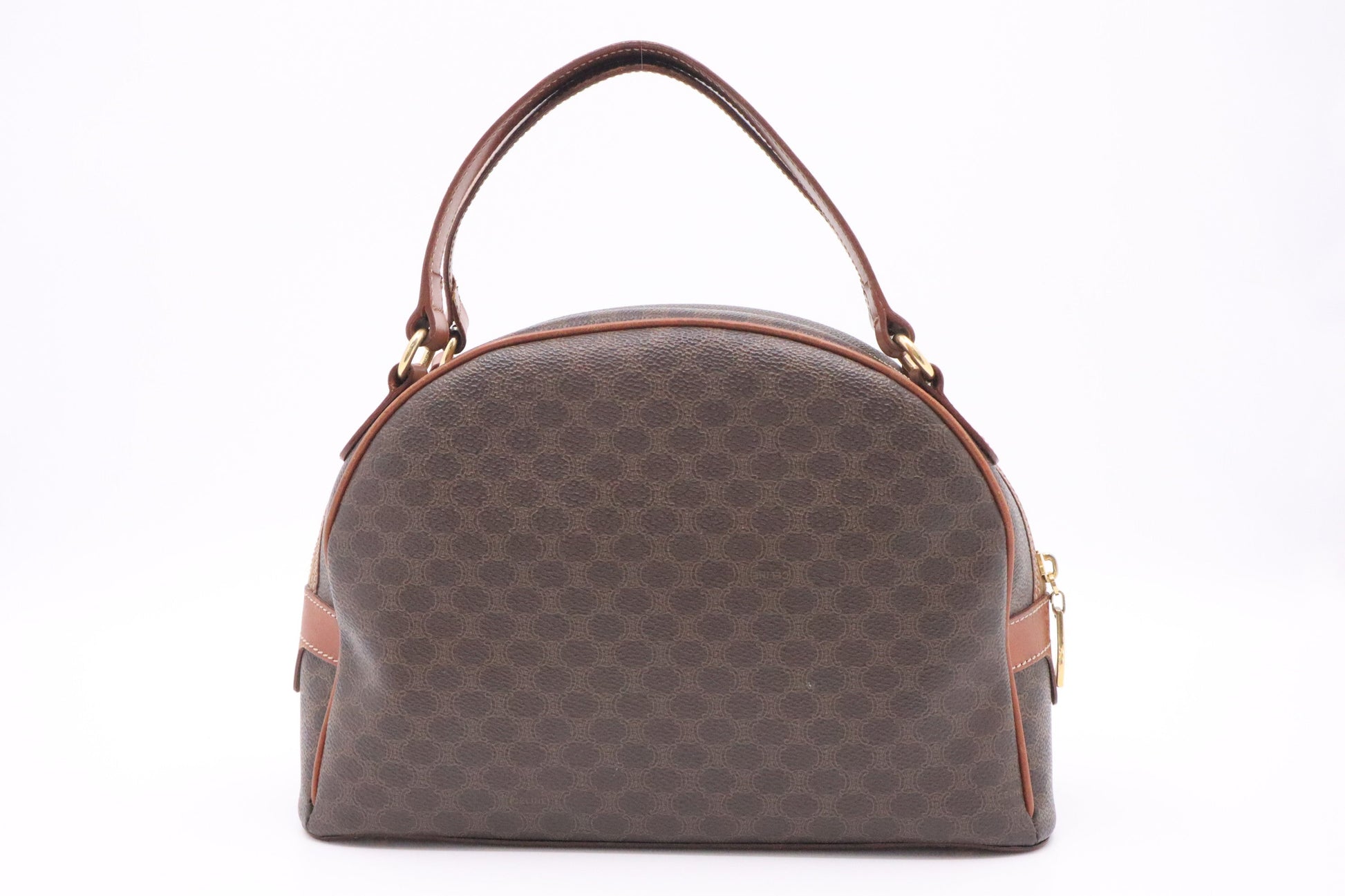 Celine Handbag In Macadam Canvas Brown Travel Bag