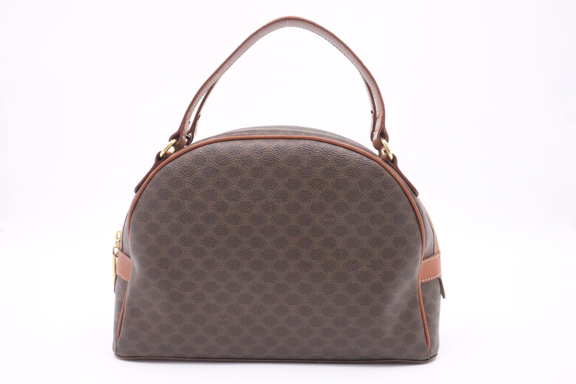 Celine Handbag In Macadam Canvas Brown Travel Bag