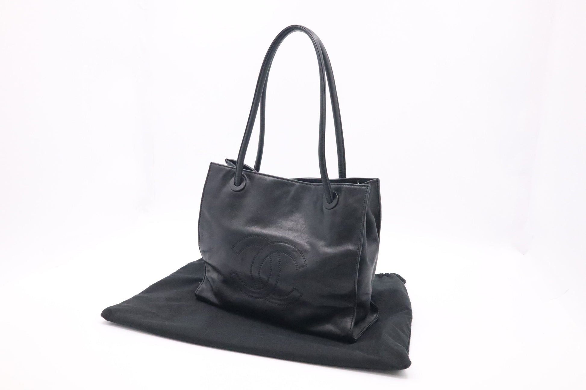 Chanel Black Leather 1 Tote Bag