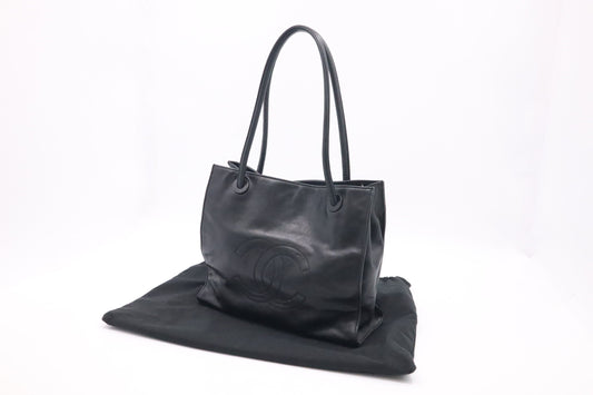 Chanel Black Leather 1 Tote Bag