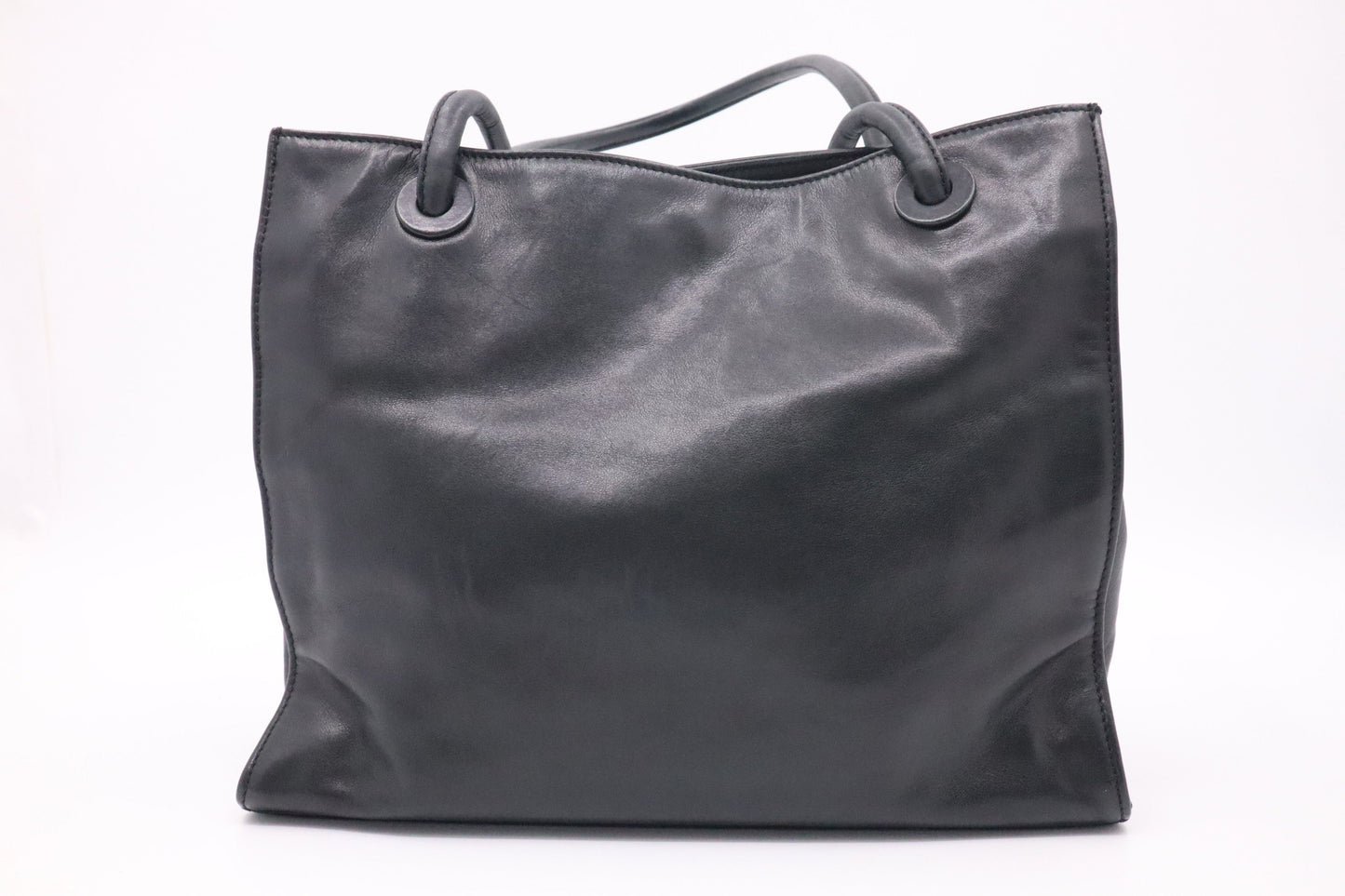 Chanel Black Leather 1 Tote Bag