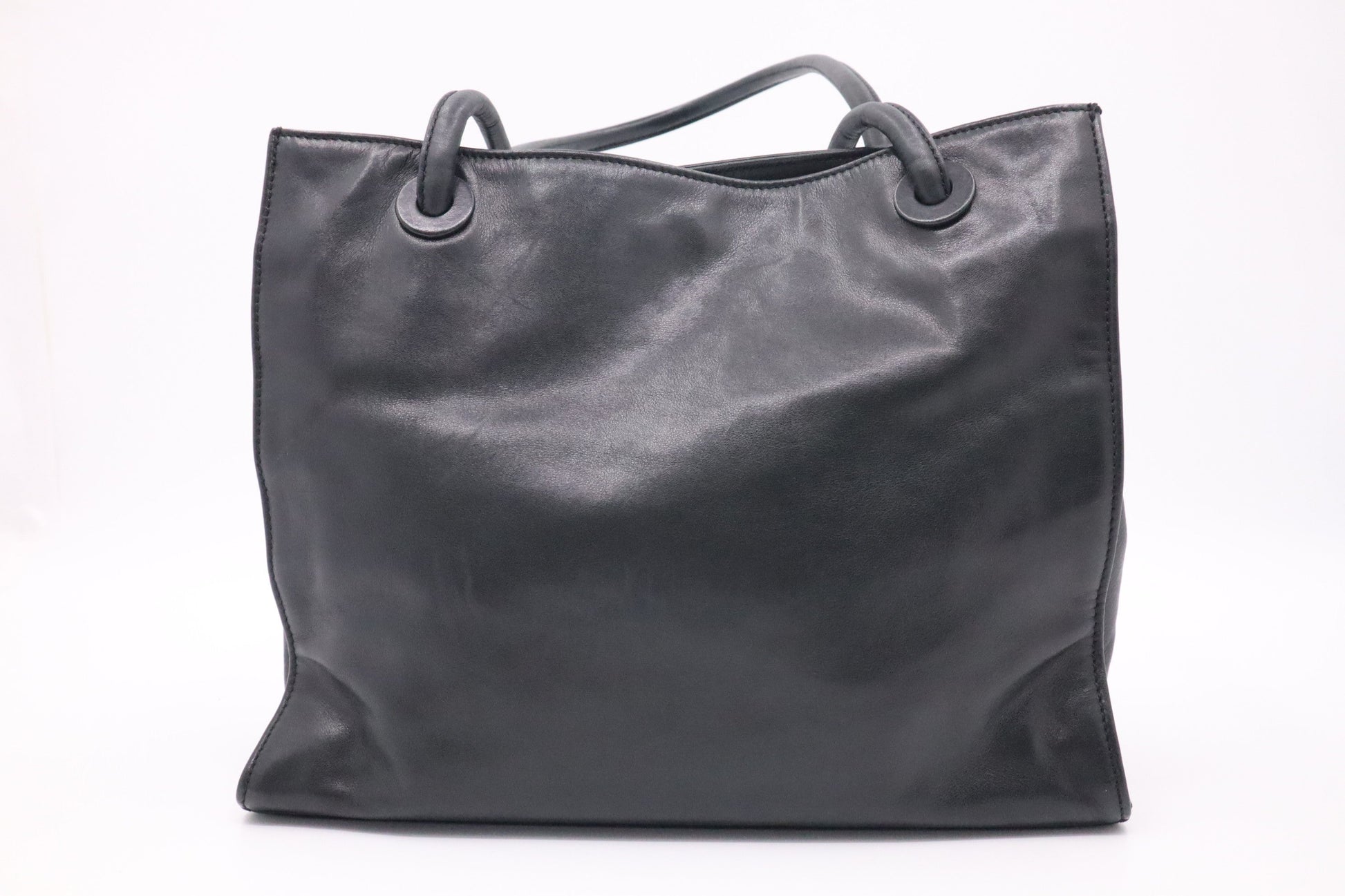 Chanel Black Leather 1 Tote Bag