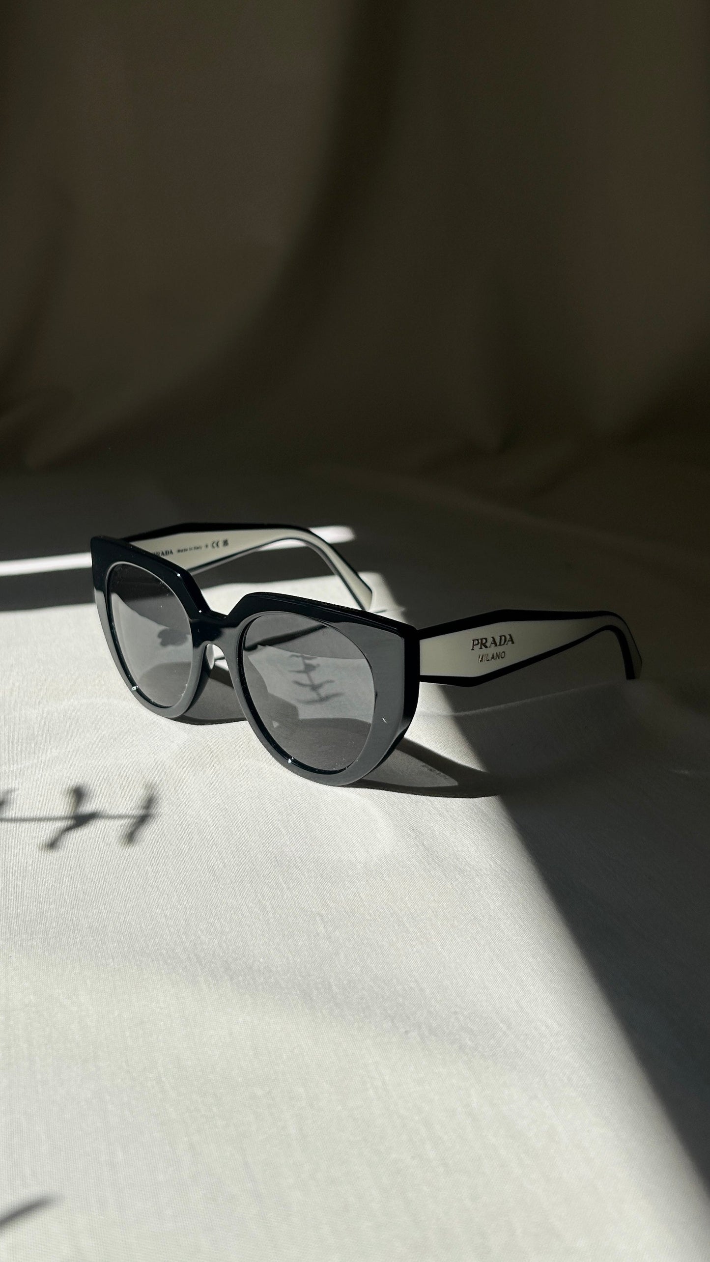 Prada Sunglasses Black White
