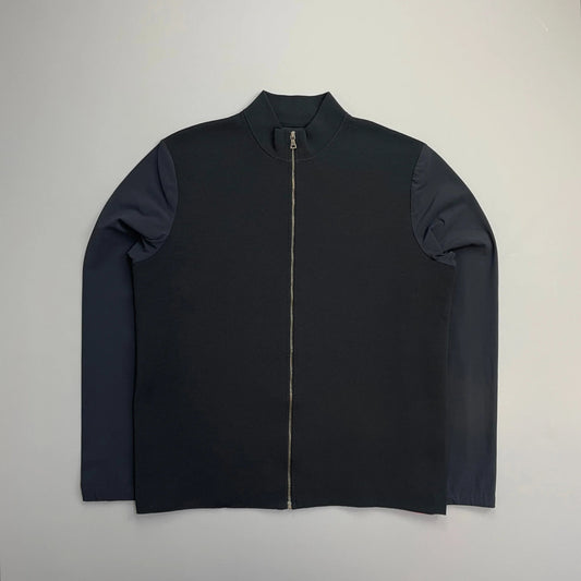 Prada Handbag Sport Lightweight -Through Panelled Jacket Nylon Navy Zip