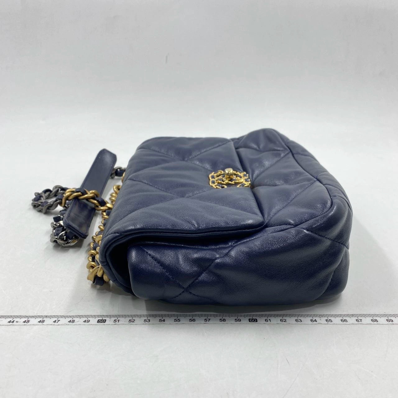 Chanel 19 Navy Hardware Gold Small Crossbody Bag