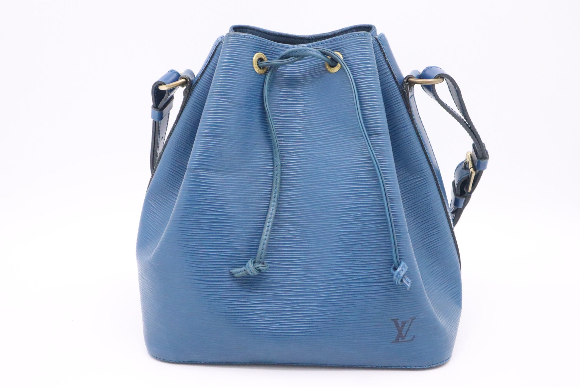 Louis Vuitton Petit Noe Epi Leather Blue Handbag Blue Leather
