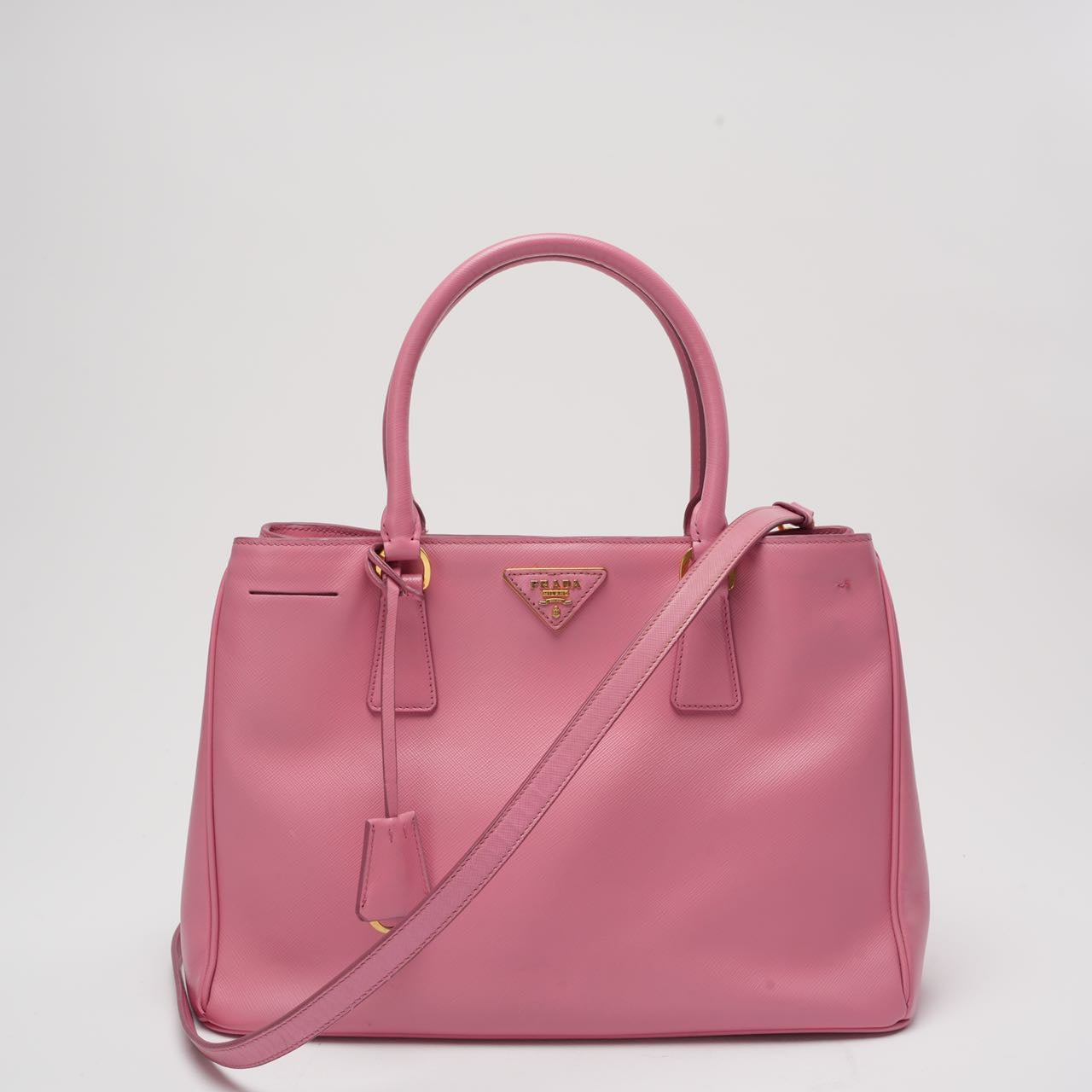 Prada Tote Bag Galleria Leather Saffiano Pink