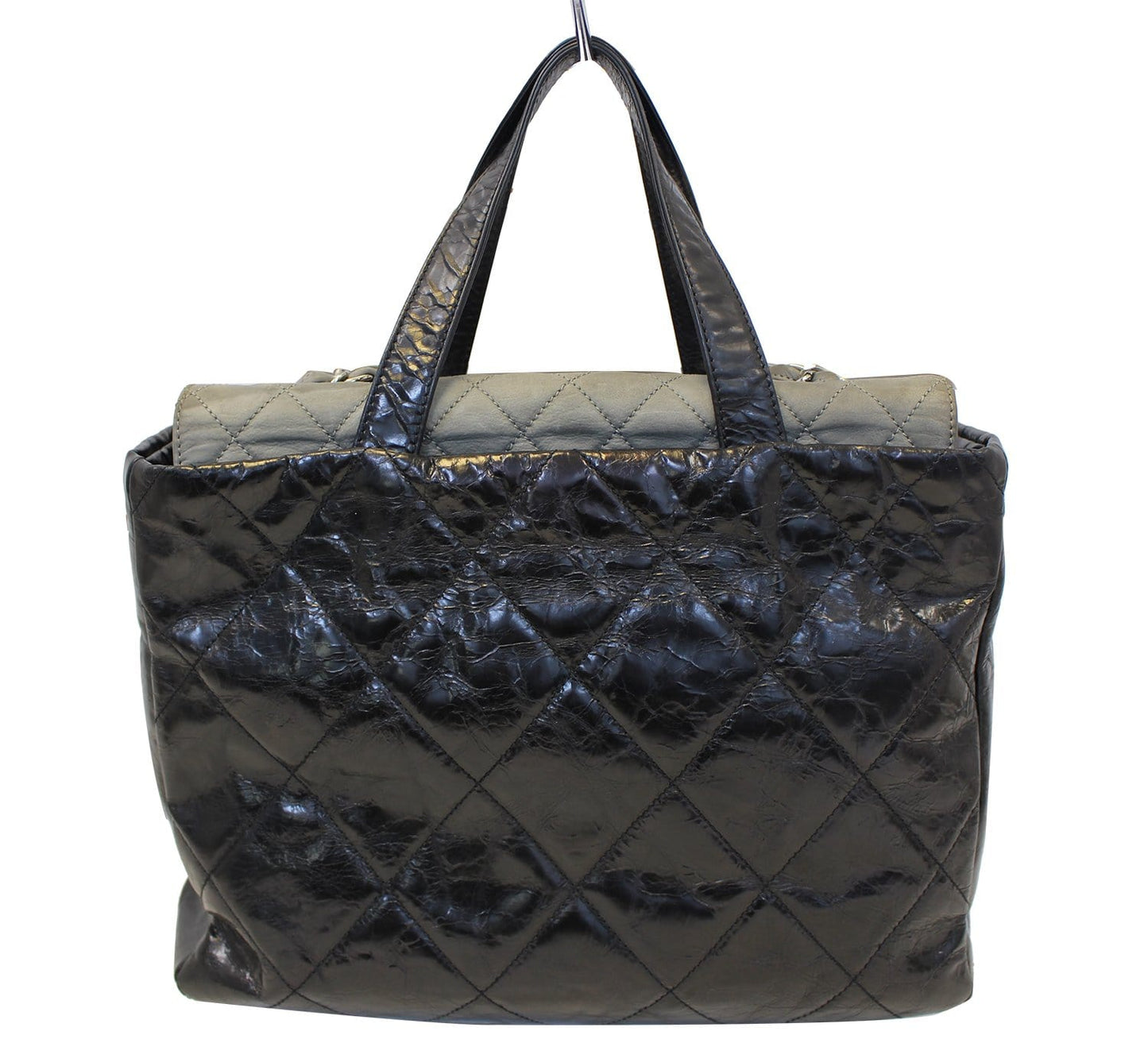Chanel 2 Way Leather Black Travel Bag