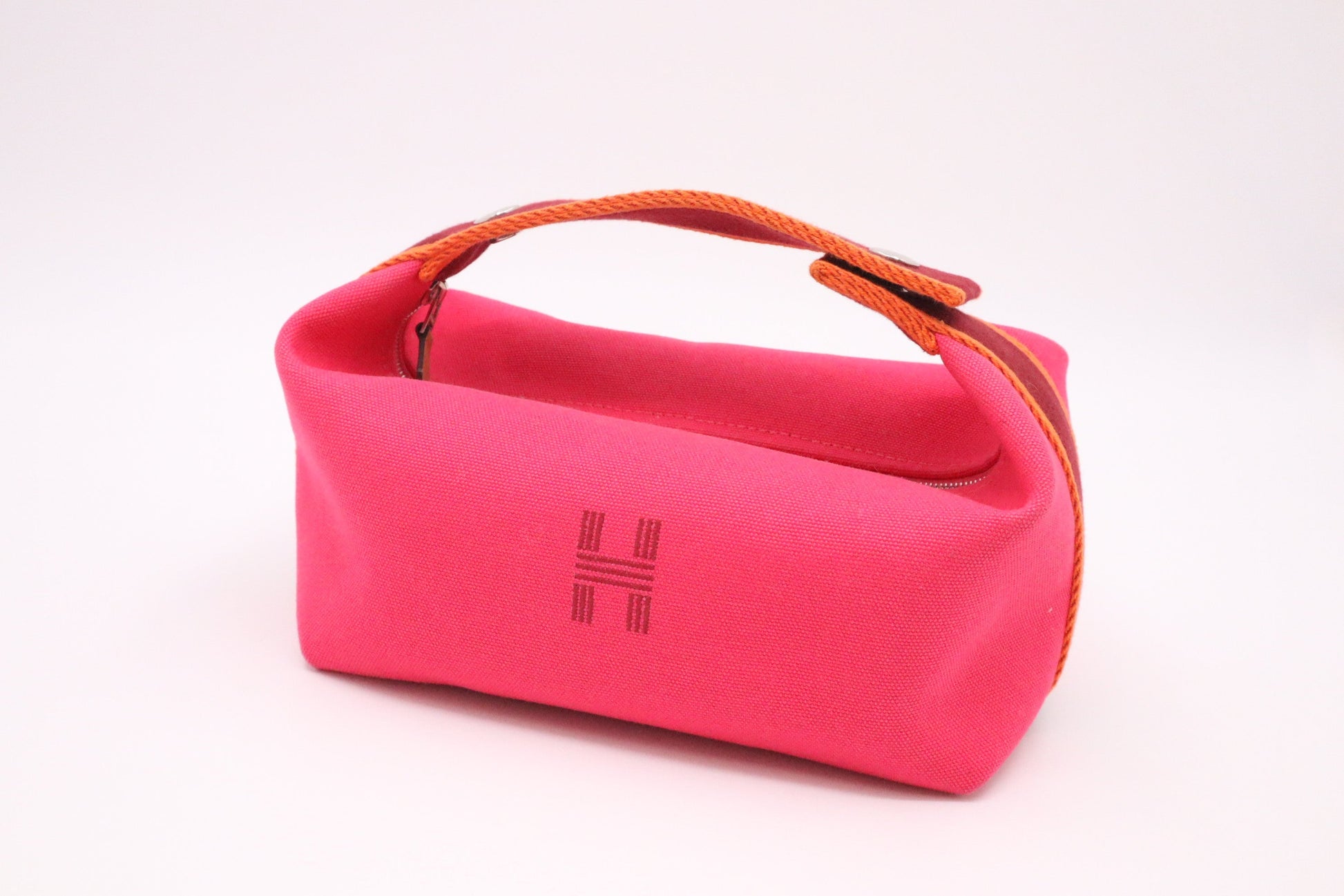 Hermes Bride A Brac Pm In Handbag Canvas Pink Travel Bag