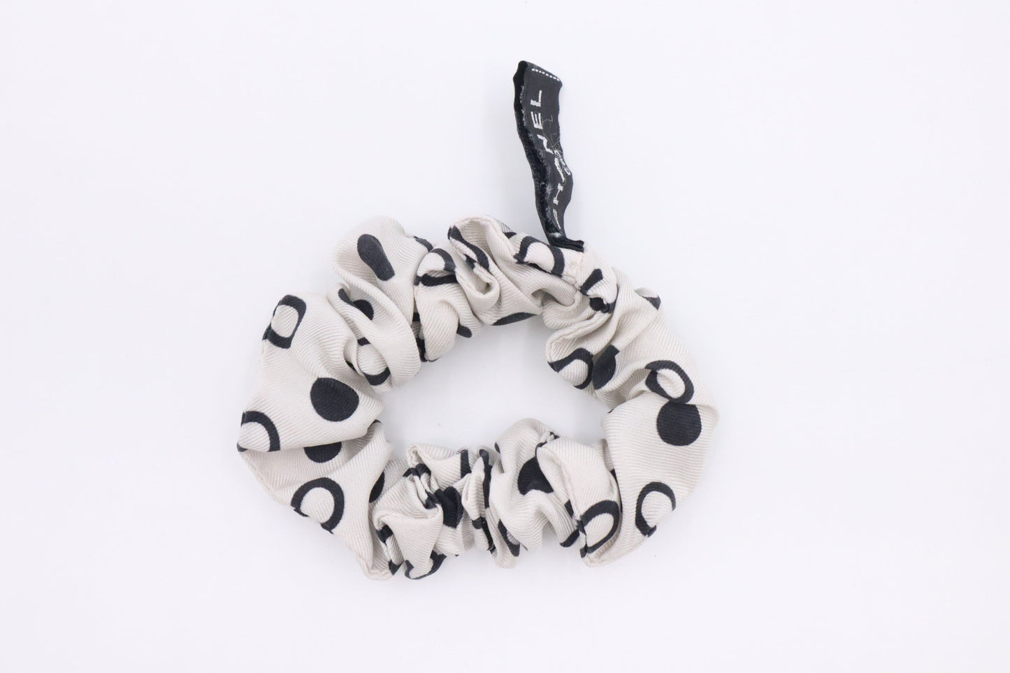 Chanel Scrunchie & Silk Black White Handbag