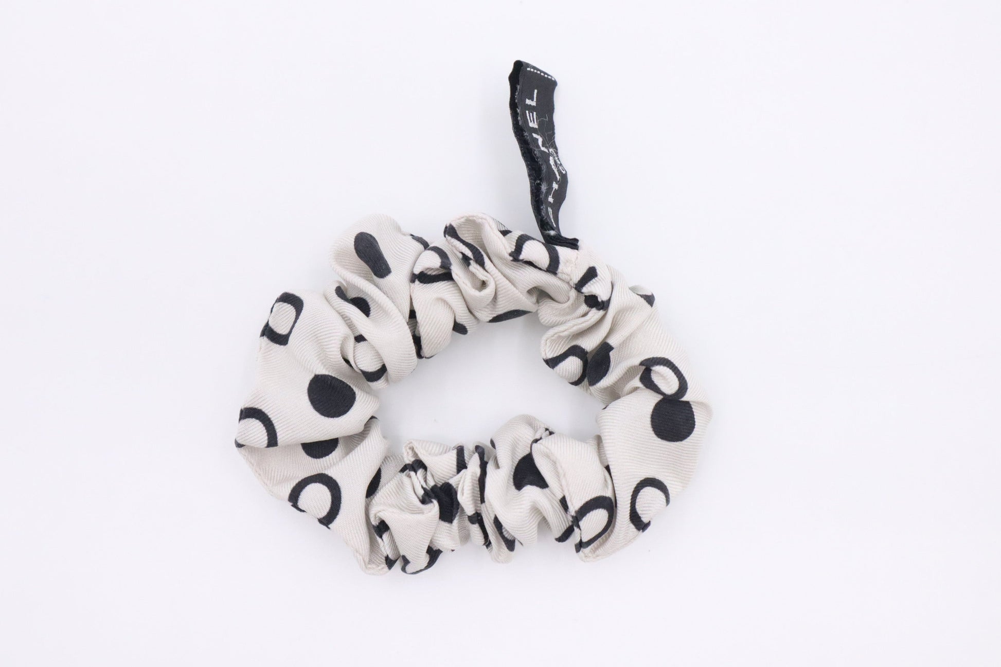 Chanel Scrunchie & Silk Black White Handbag