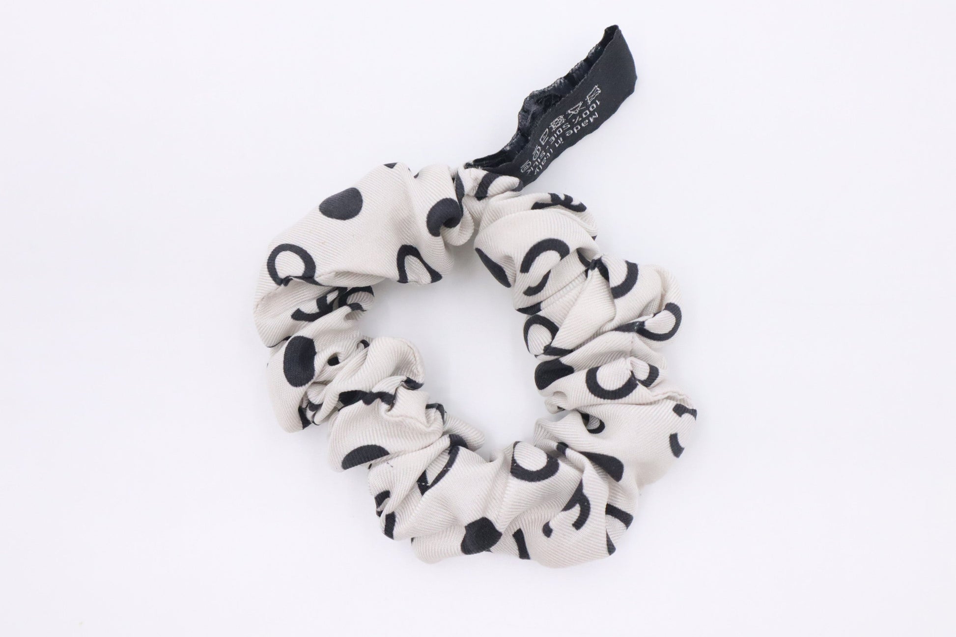 Chanel Scrunchie & Silk Black White Handbag