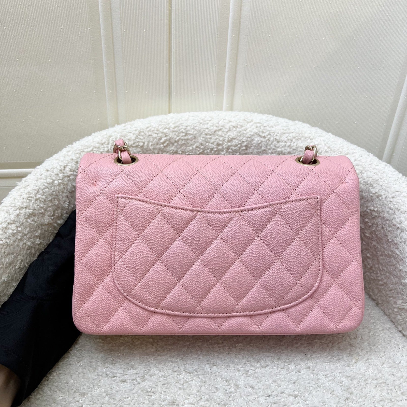 Chanel Small Classic Flap Cf In 22C Sakura Pink Caviar And Lghw ( ) Bag
