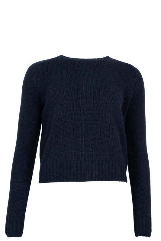 Dior Back Knit Cashmere Navy Logo Handbag