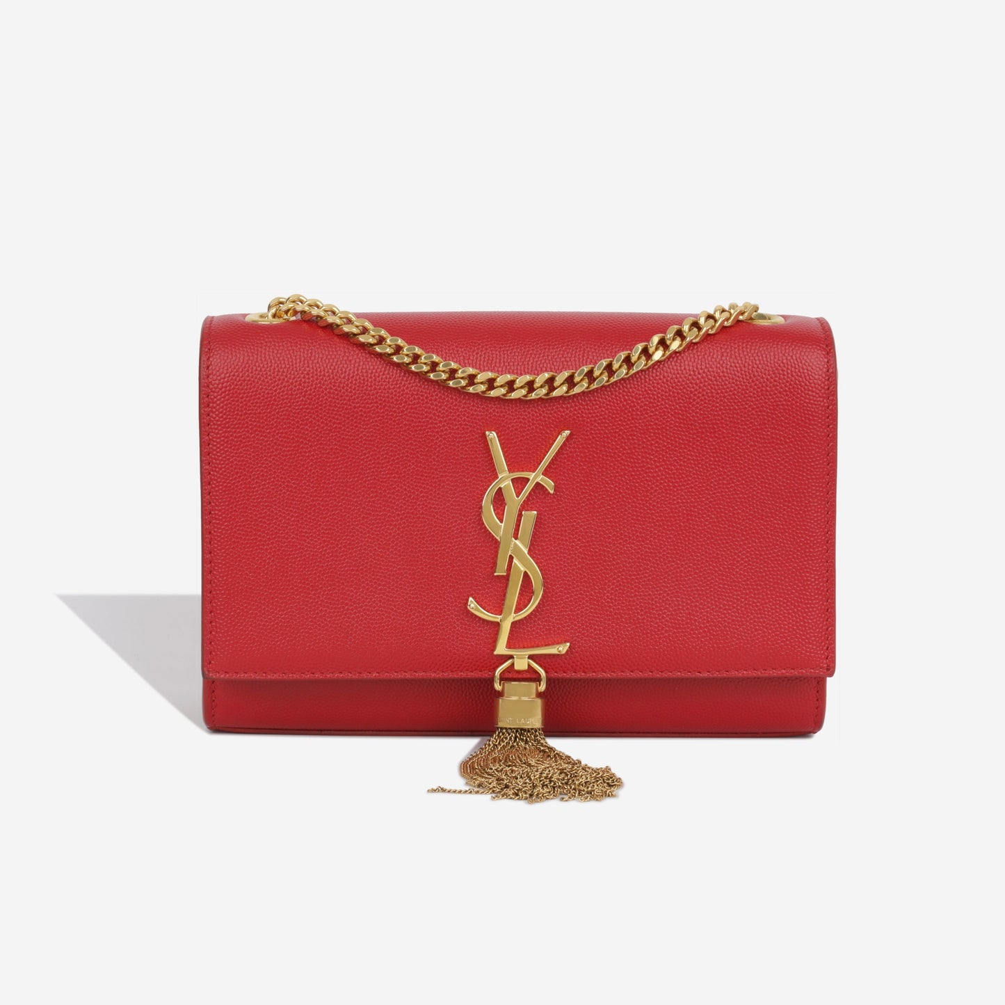YSL Saint Laurent Kate Tassel Bag Crossbody Bag Grained Leather Ghw