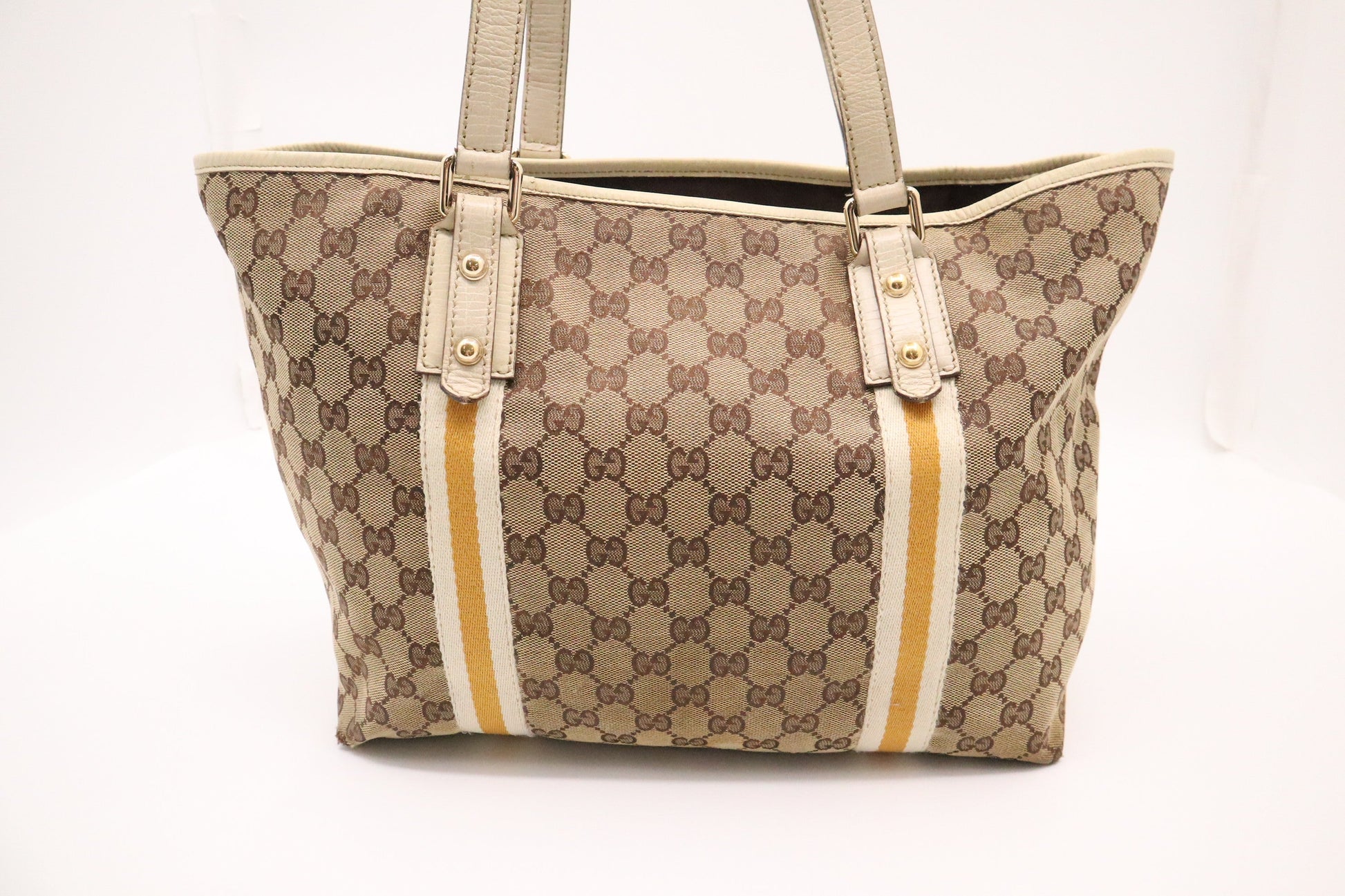 Gucci Brown Canvas Tote Bag
