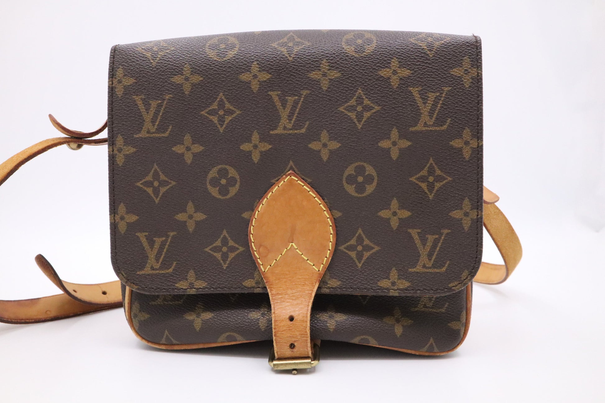 Louis Vuitton Cartouchiere MM Monogram Canvas Handbag