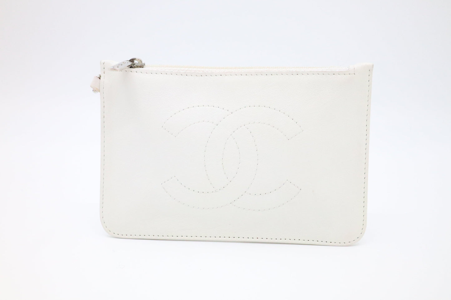Chanel Timeless CC White Leather Handbag
