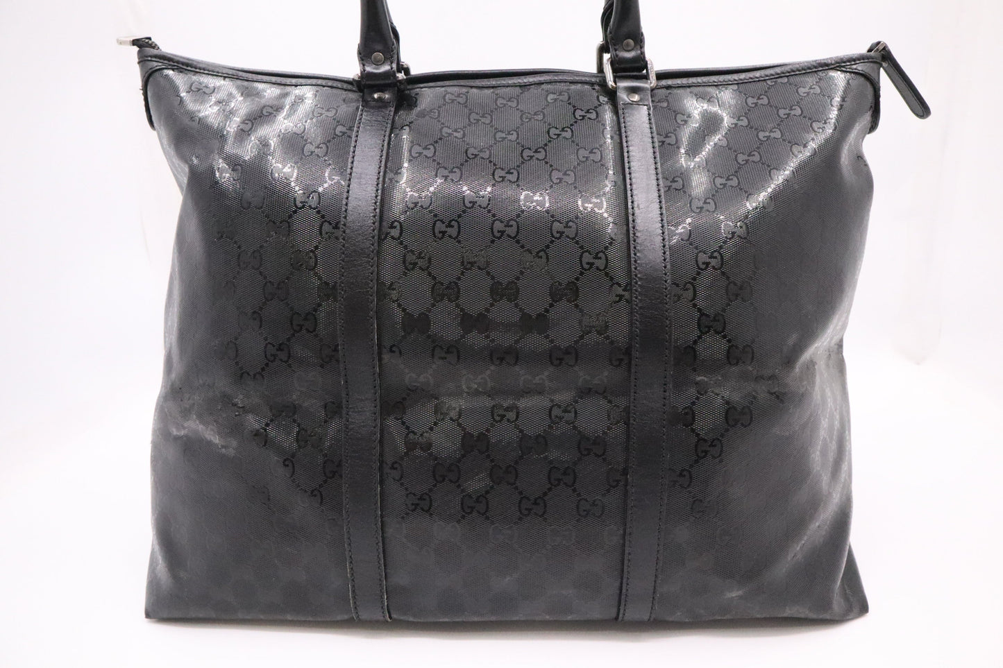 Gucci Boston Bag In Imprime Canvas Black Tote Bag