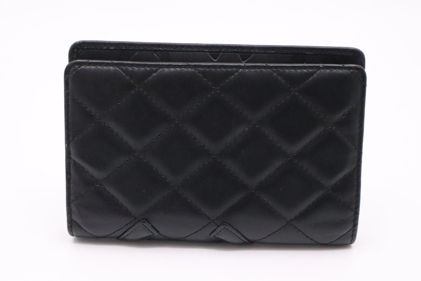 Chanel Cambon Passport Black Leather Wallet Case
