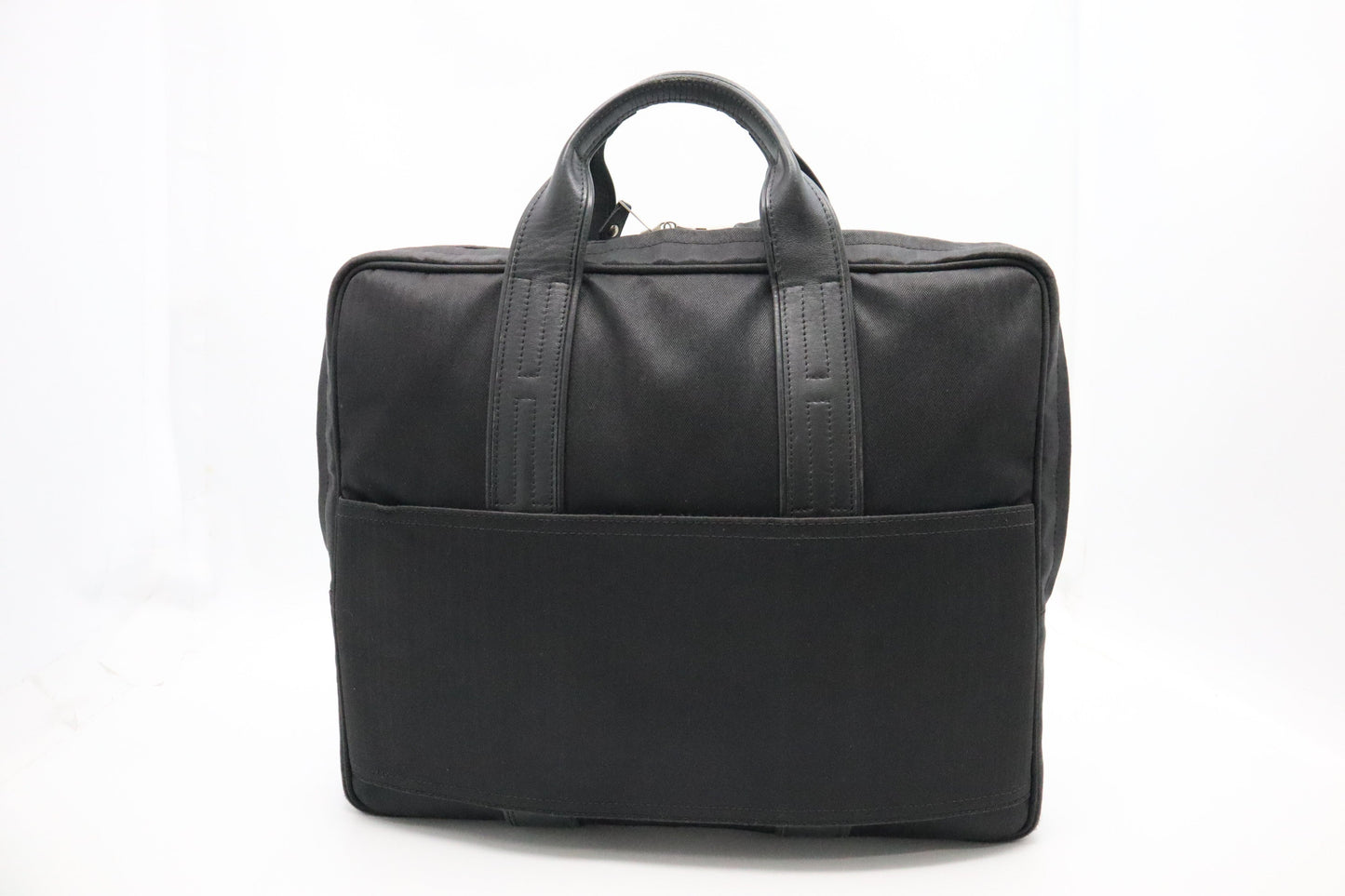 Hermes Acapulco Ordinateur Briefcase In Handbag Canvas Black Travel Bag
