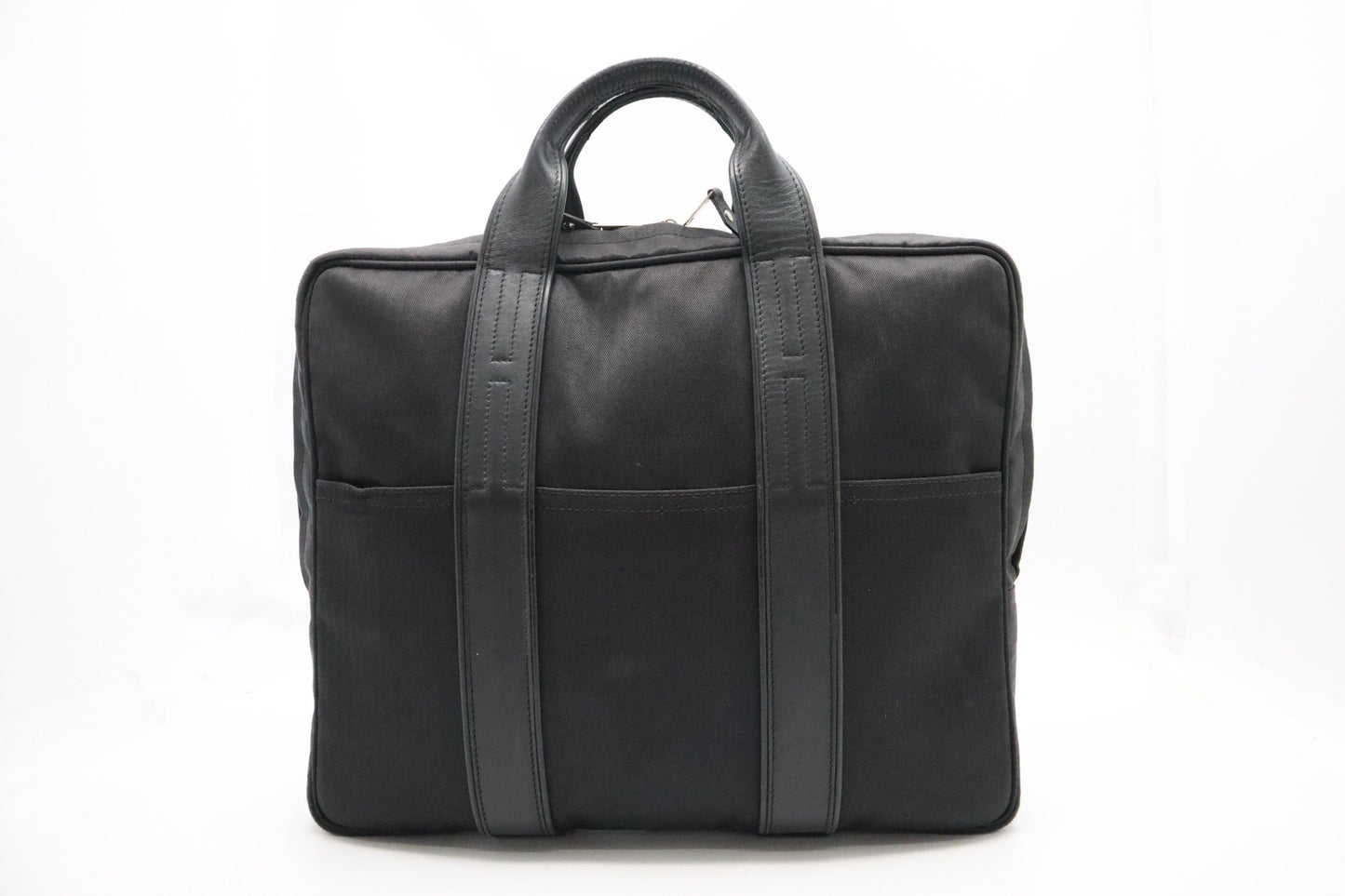 Hermes Acapulco Ordinateur Briefcase In Handbag Canvas Black Travel Bag