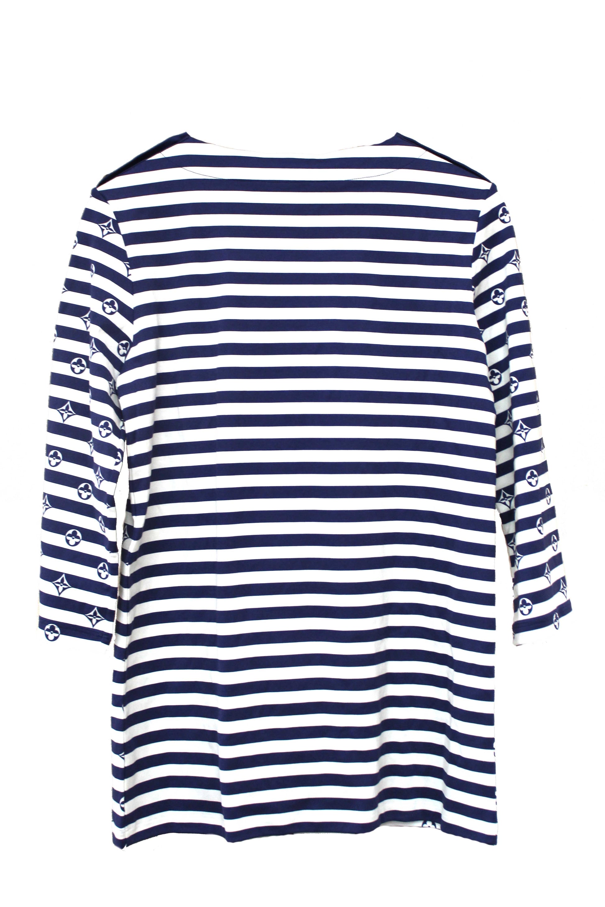 NEW  Louis Vuitton Blue and White Striped Long Sleeve T-shirt size L