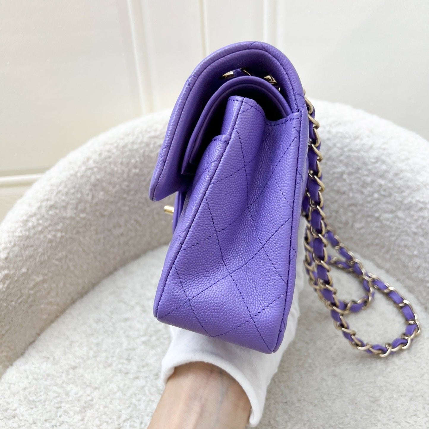 Chanel Classic Flap Small CF in 20S Purple Caviar LGHW