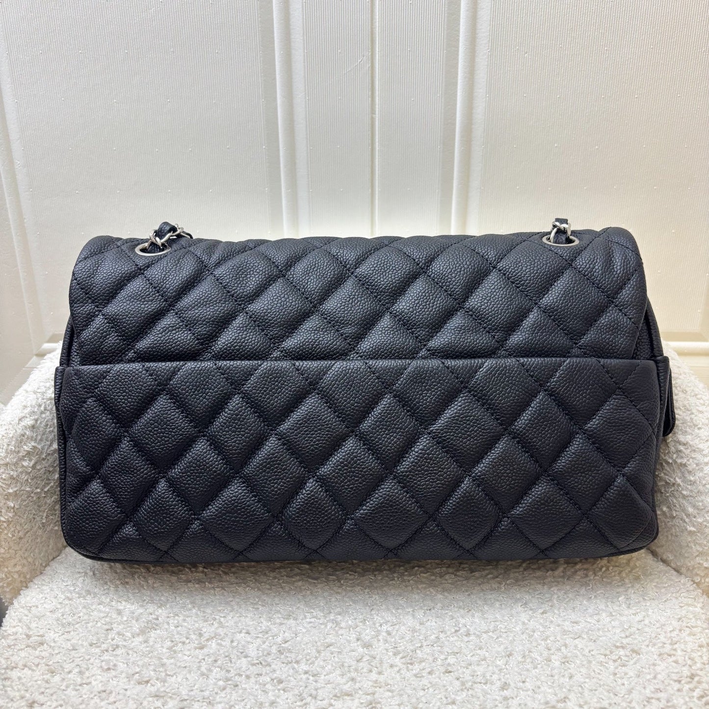 Chanel Easy Caviar Jumbo Flap in Black Caviar and SHW