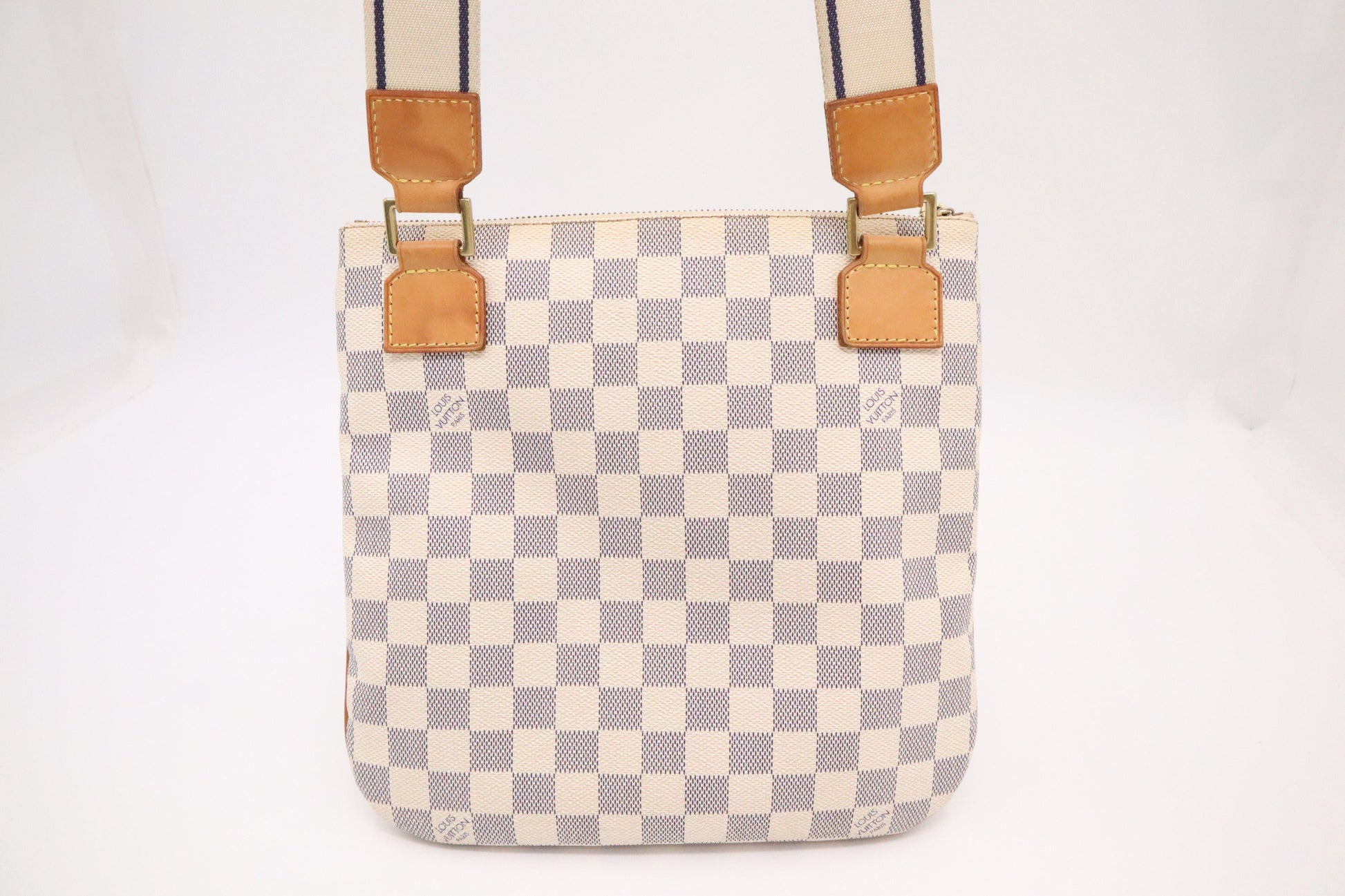 Louis Vuitton Pochette Bosphore Azur Damier Canvas Clutch Bag Azur Canvas