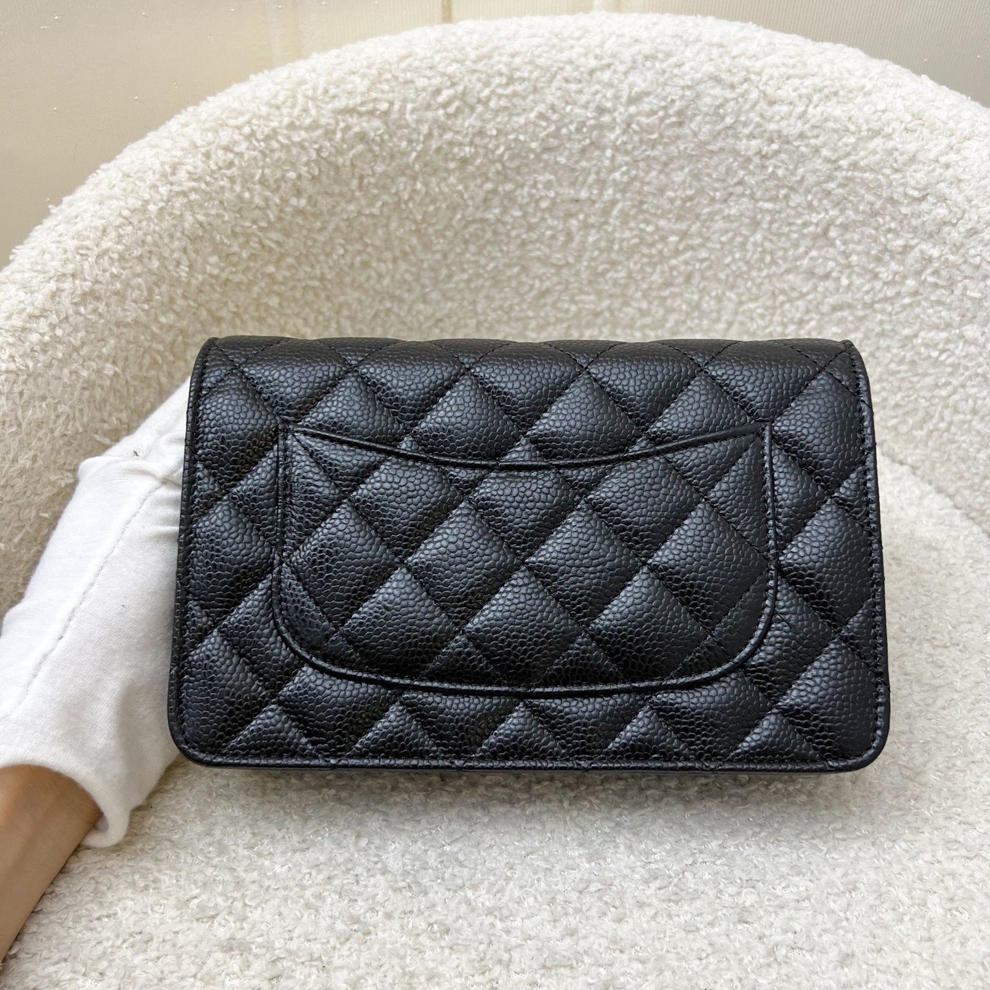 Chanel Classic Wallet on Chain WOC in Black Caviar and Ghw Handbag