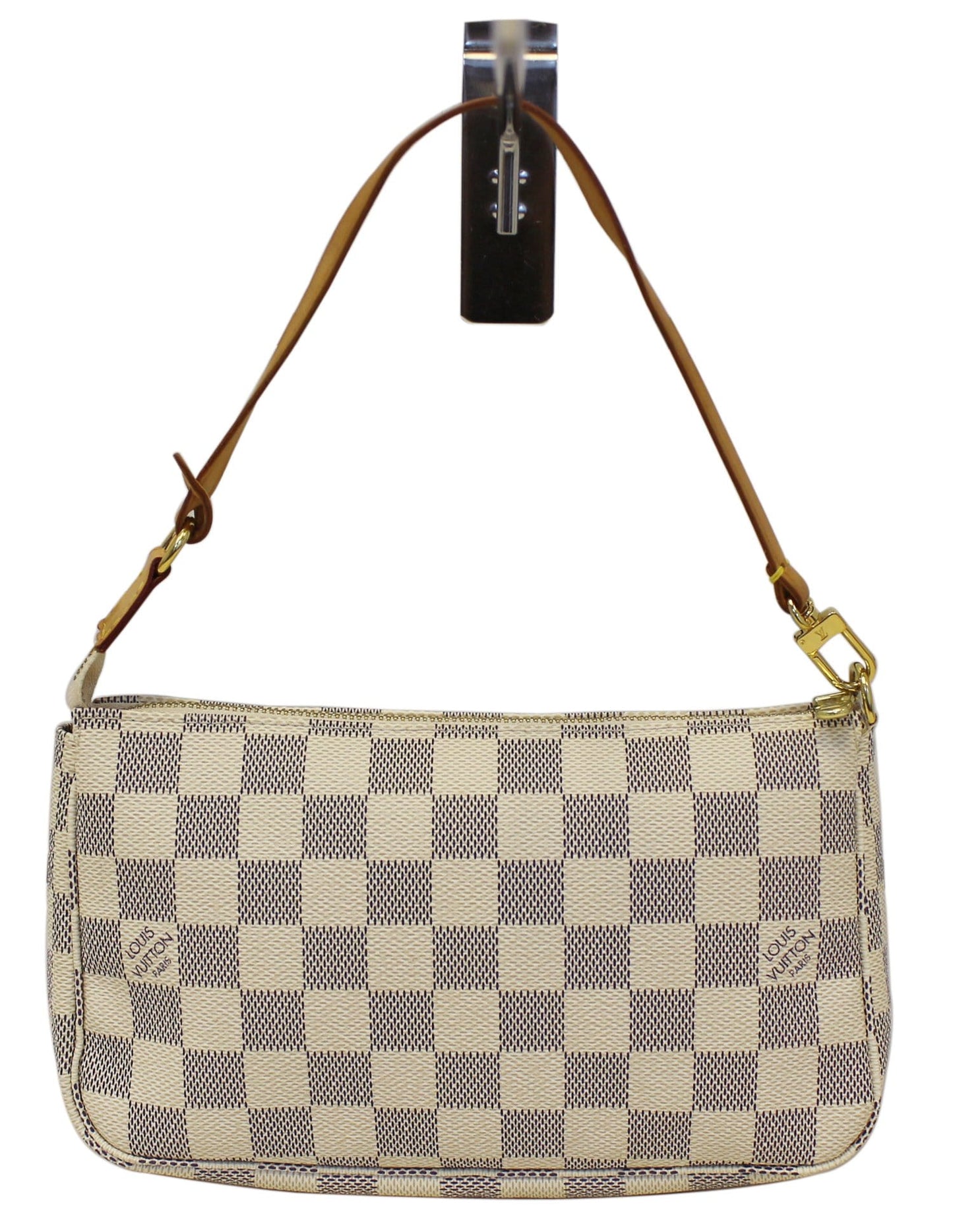 Louis Damier Azur Pochette Accessoires Pouch Crossbody White Crossbody Bag