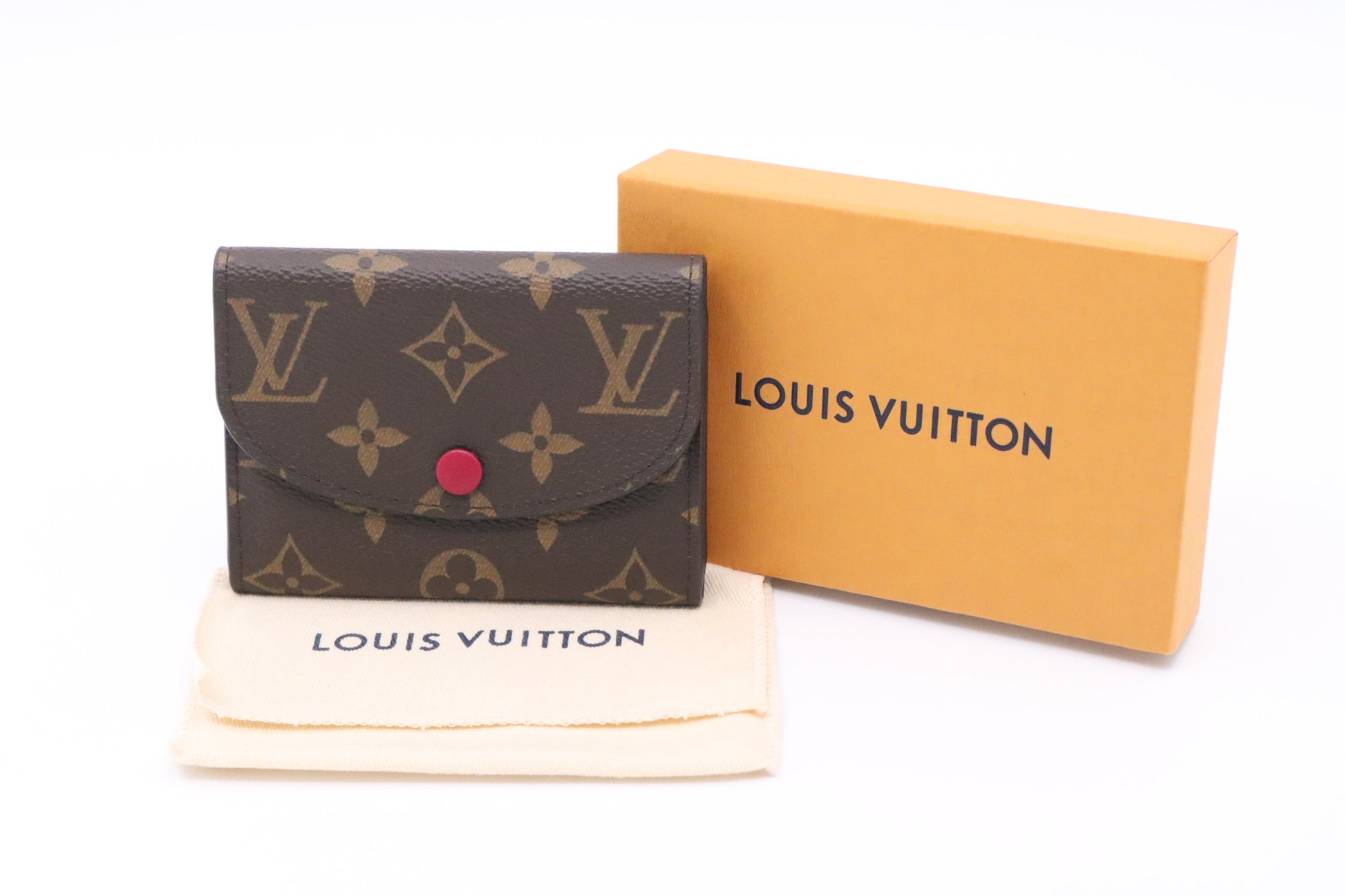 Louis Vuitton Rosalie Coin Purse Fuchsia Monogram Canvas Wallet Case