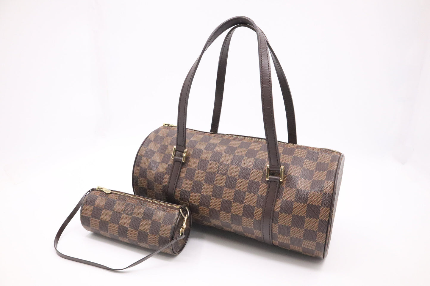 Louis Vuitton Papillon Ebene Damier Canvas Handbag Ebene Canvas
