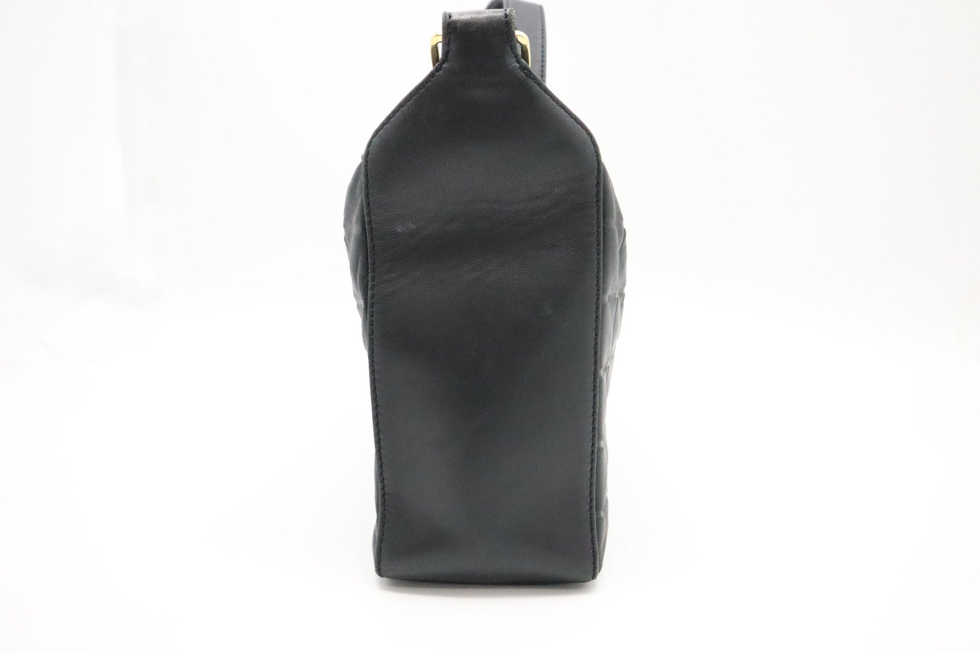 Chanel Chocobar Black Leather Shoulder Bag