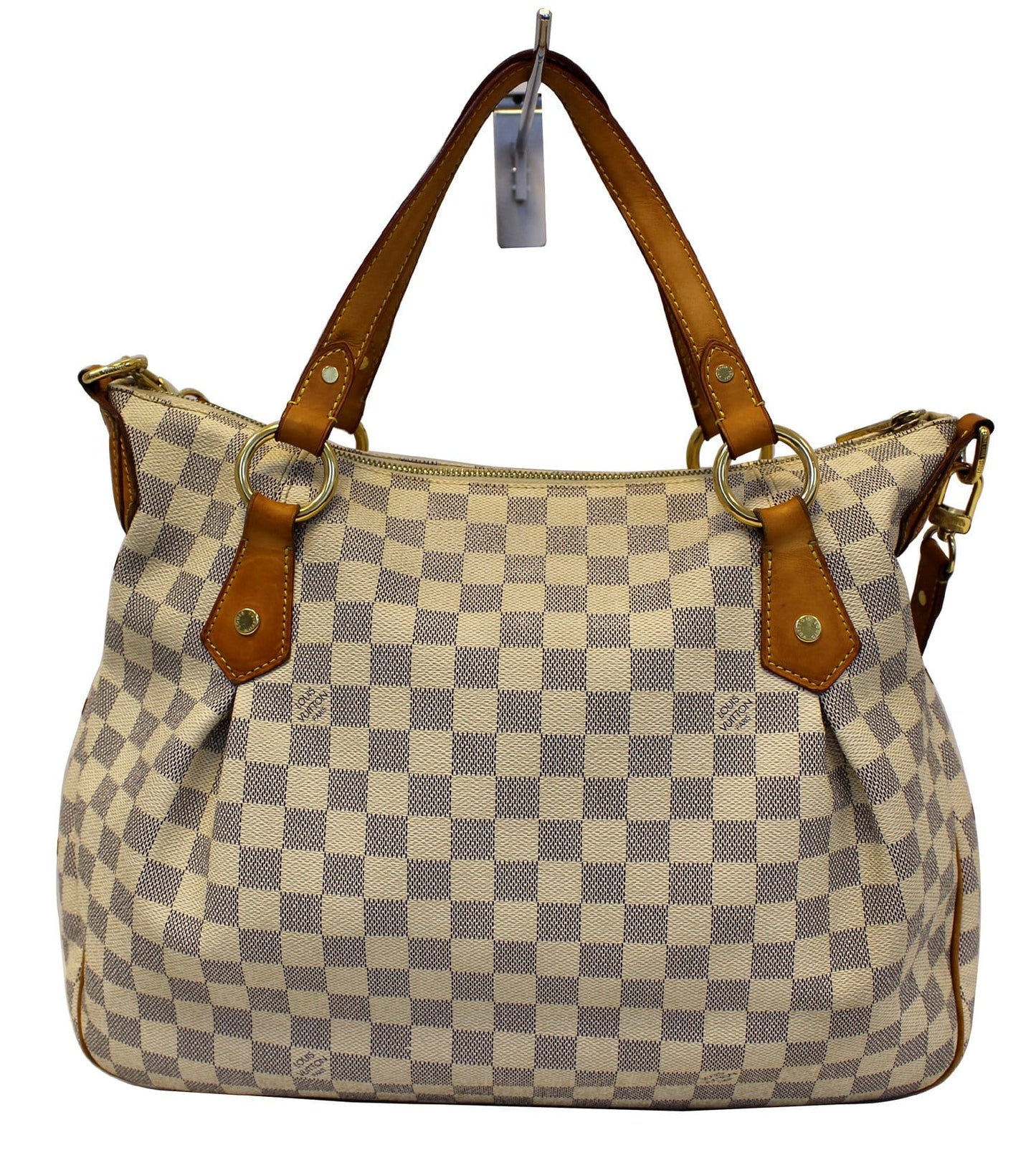 Louis Evora Mm Damier Azur Tote Shoulder Shoulder Bag