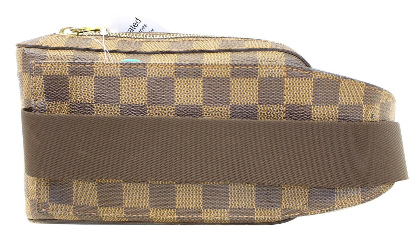 Louis Damier Ebene Geronimos Hip Bag Brown Crossbody Bag