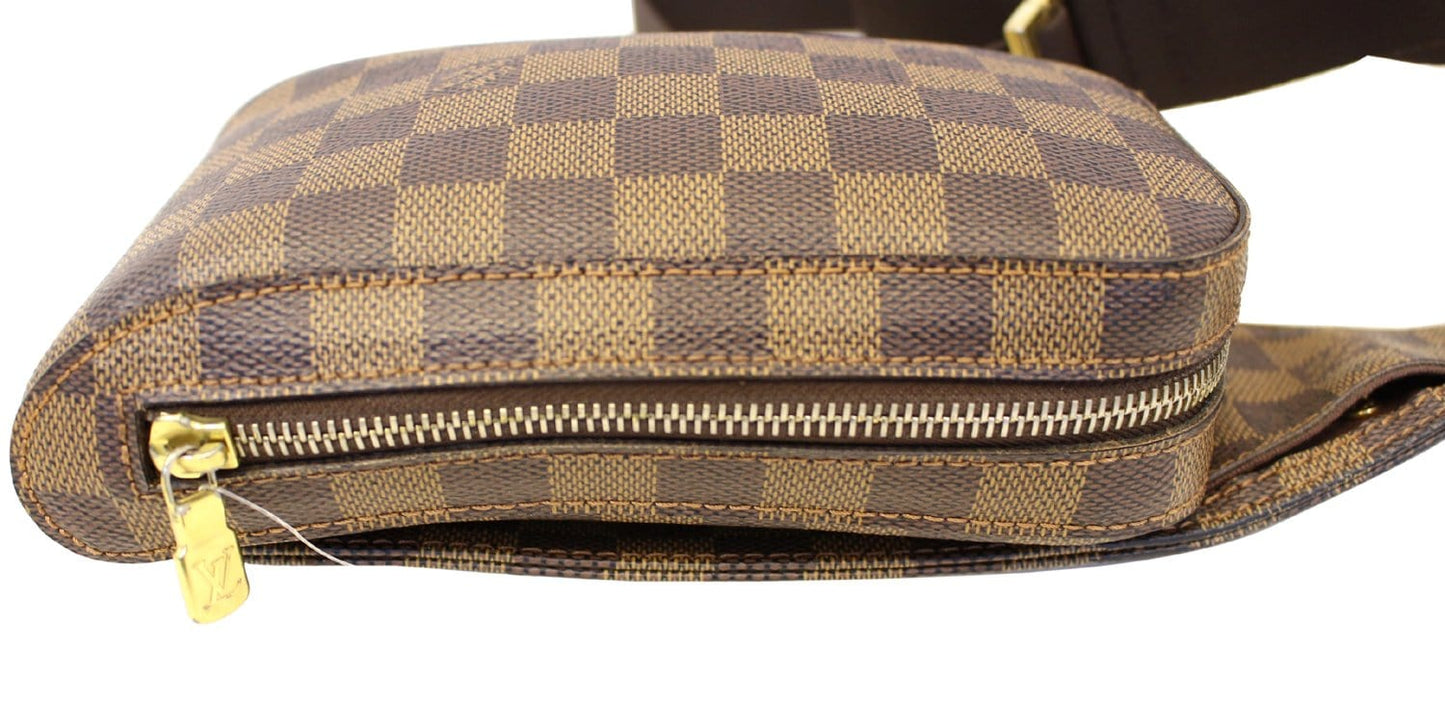 Louis Damier Ebene Geronimos Hip Bag Brown Crossbody Bag