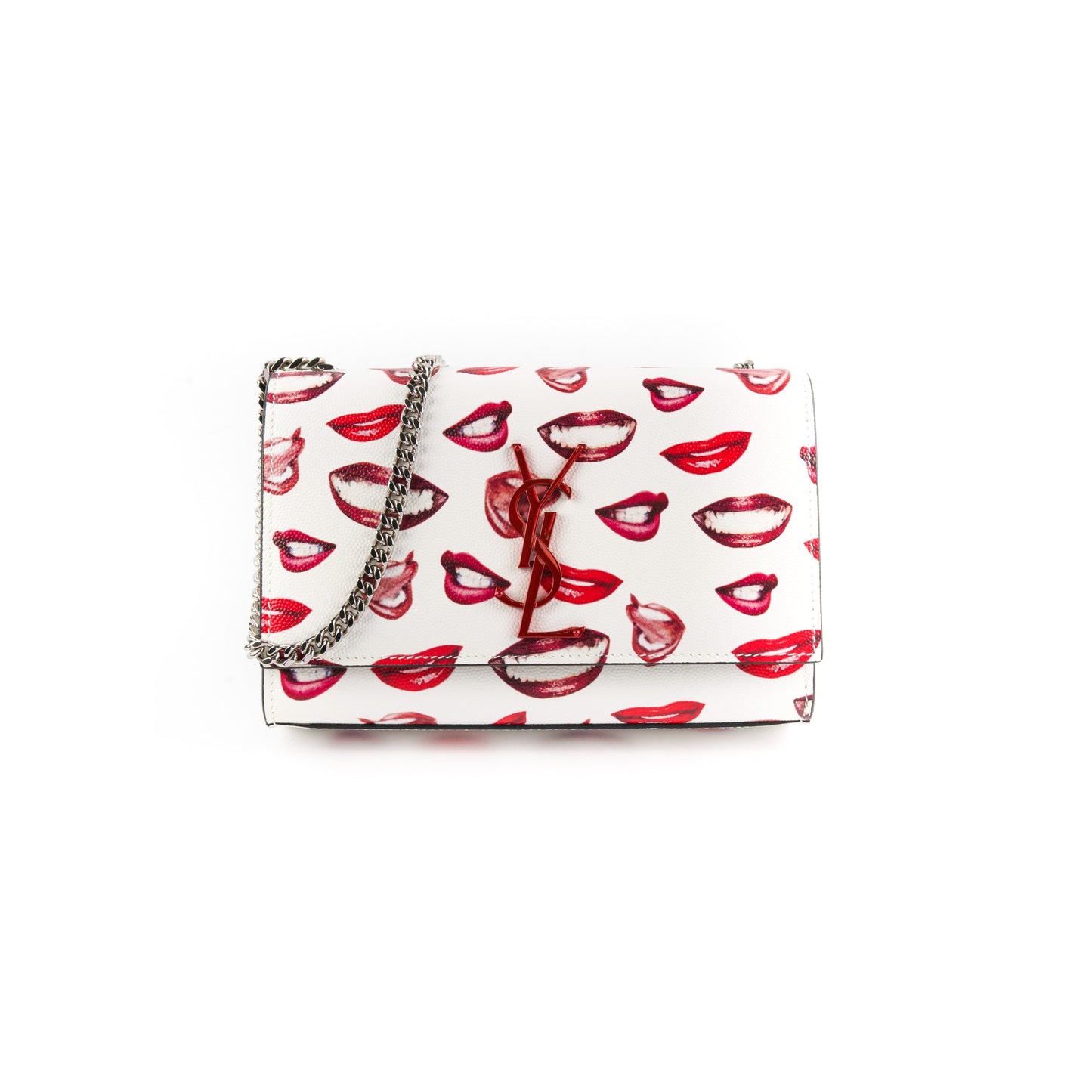 YSL Saint Laurent Kate Crossbody Bag White Small