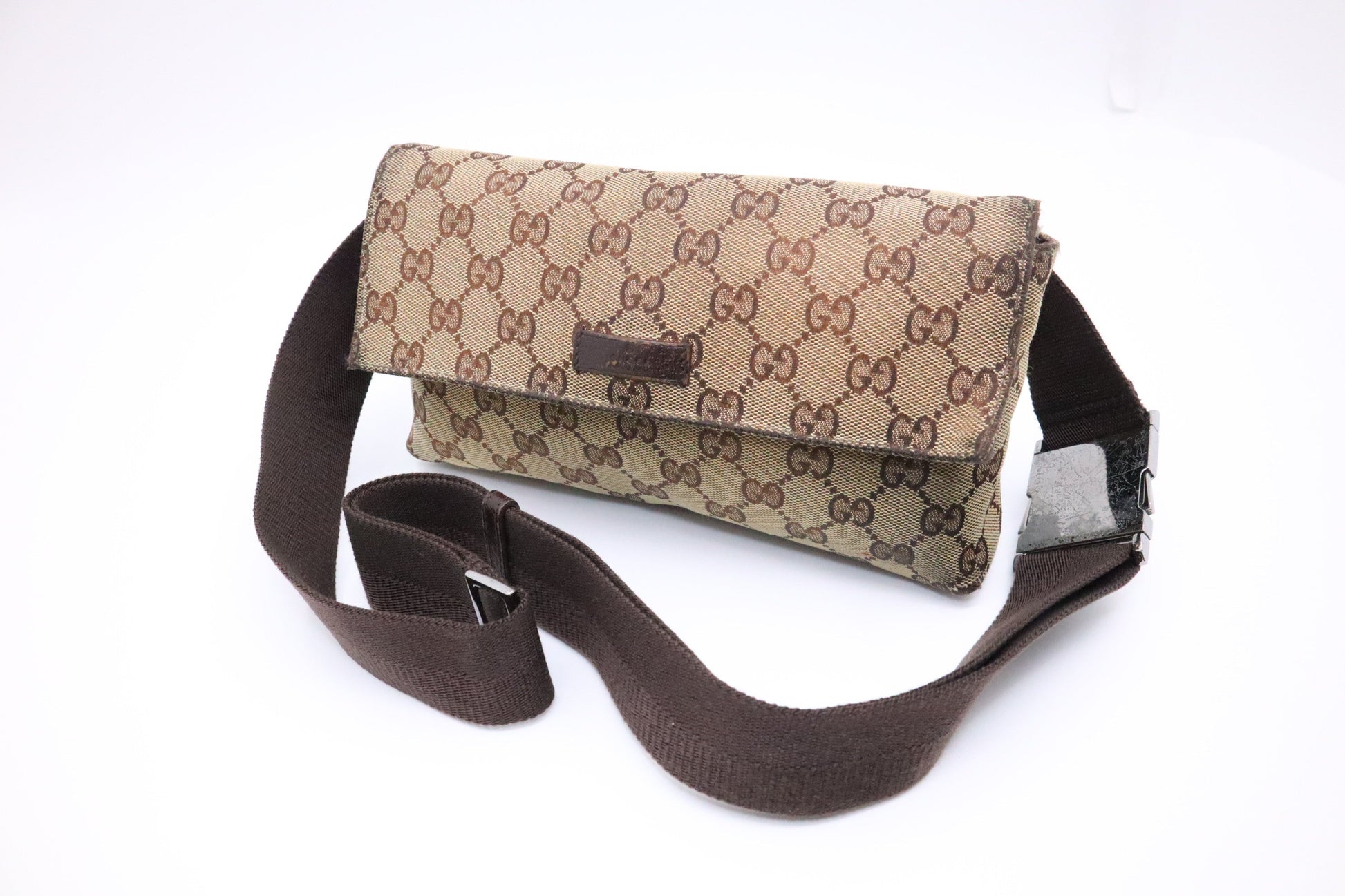 Gucci Waist GG Canvas Brown Handbag Canvas 2