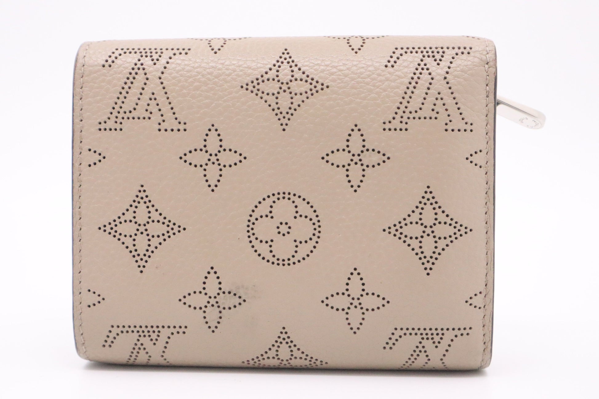 Louis Vuitton Iris Compact Galet Mahina Leather Wallet Case