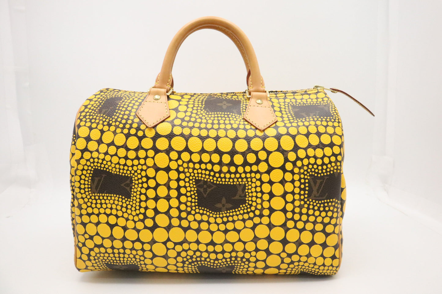 Louis Vuitton x Yayoi Kusama Speedy 30 Canvas Yellow Handbag