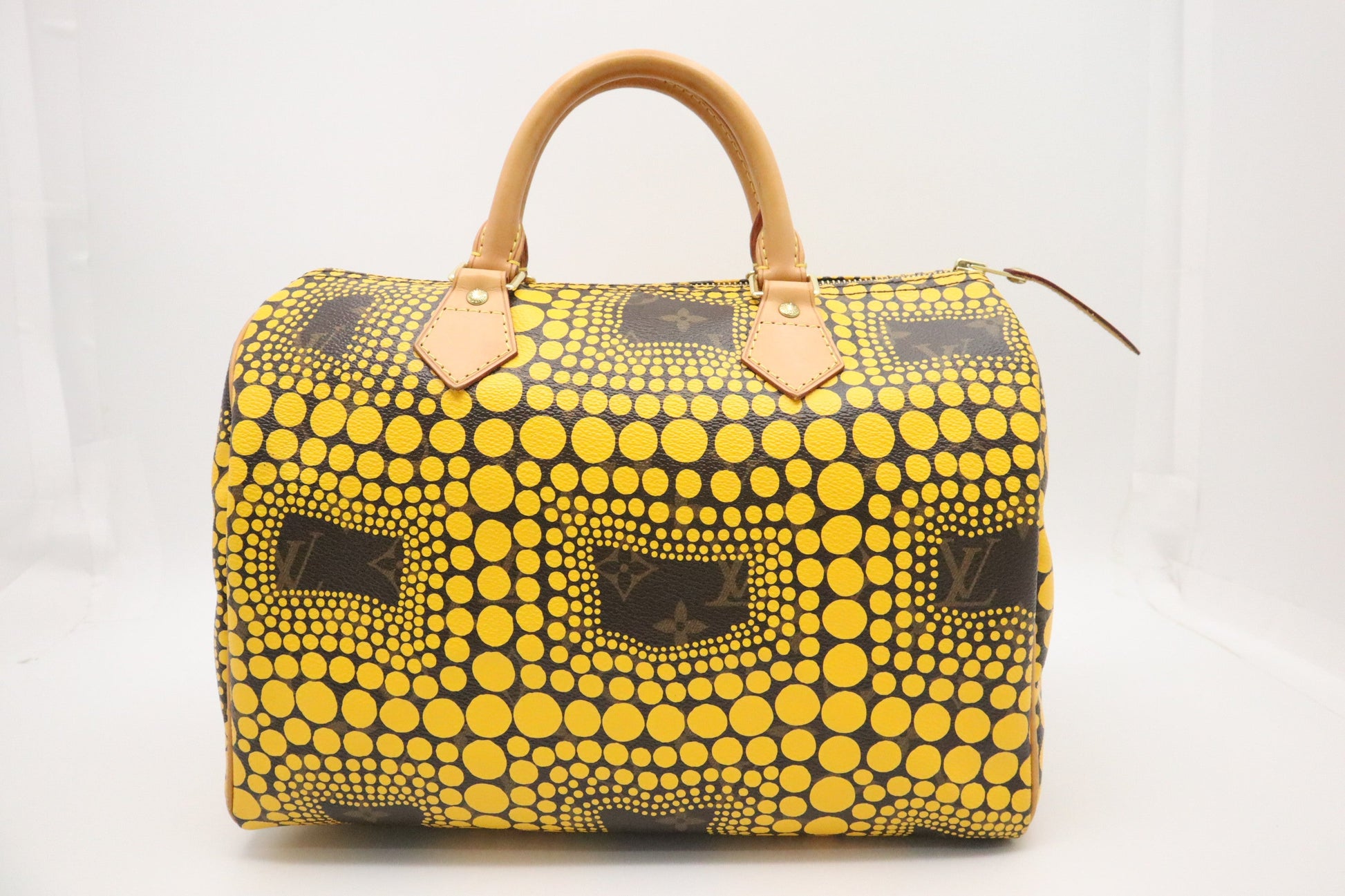 Louis Vuitton x Yayoi Kusama Speedy 30 Canvas Yellow Handbag