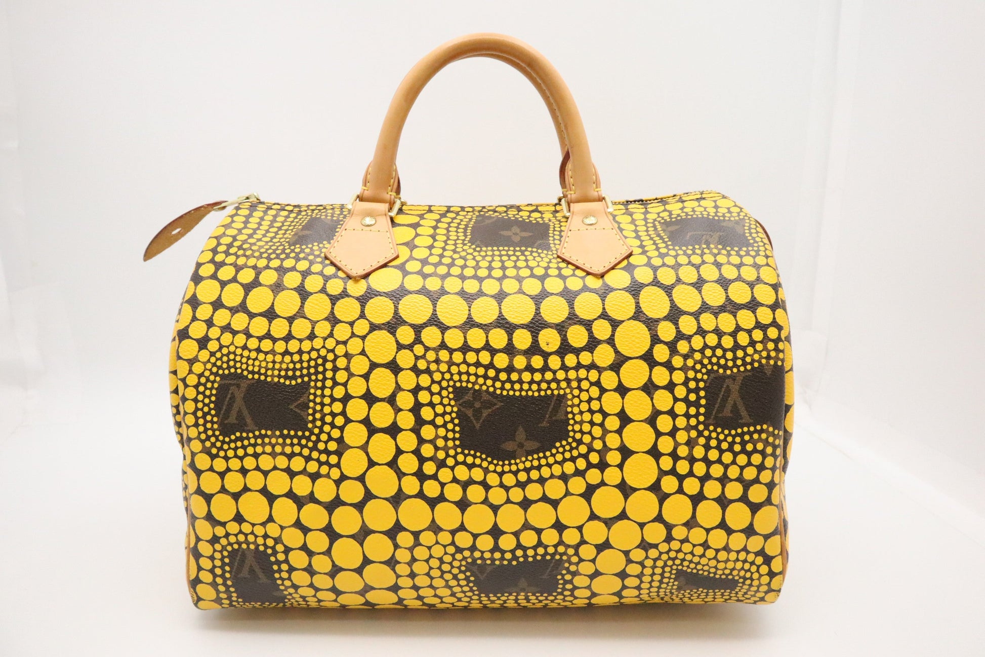 Louis Vuitton x Yayoi Kusama Speedy 30 Canvas Yellow Handbag