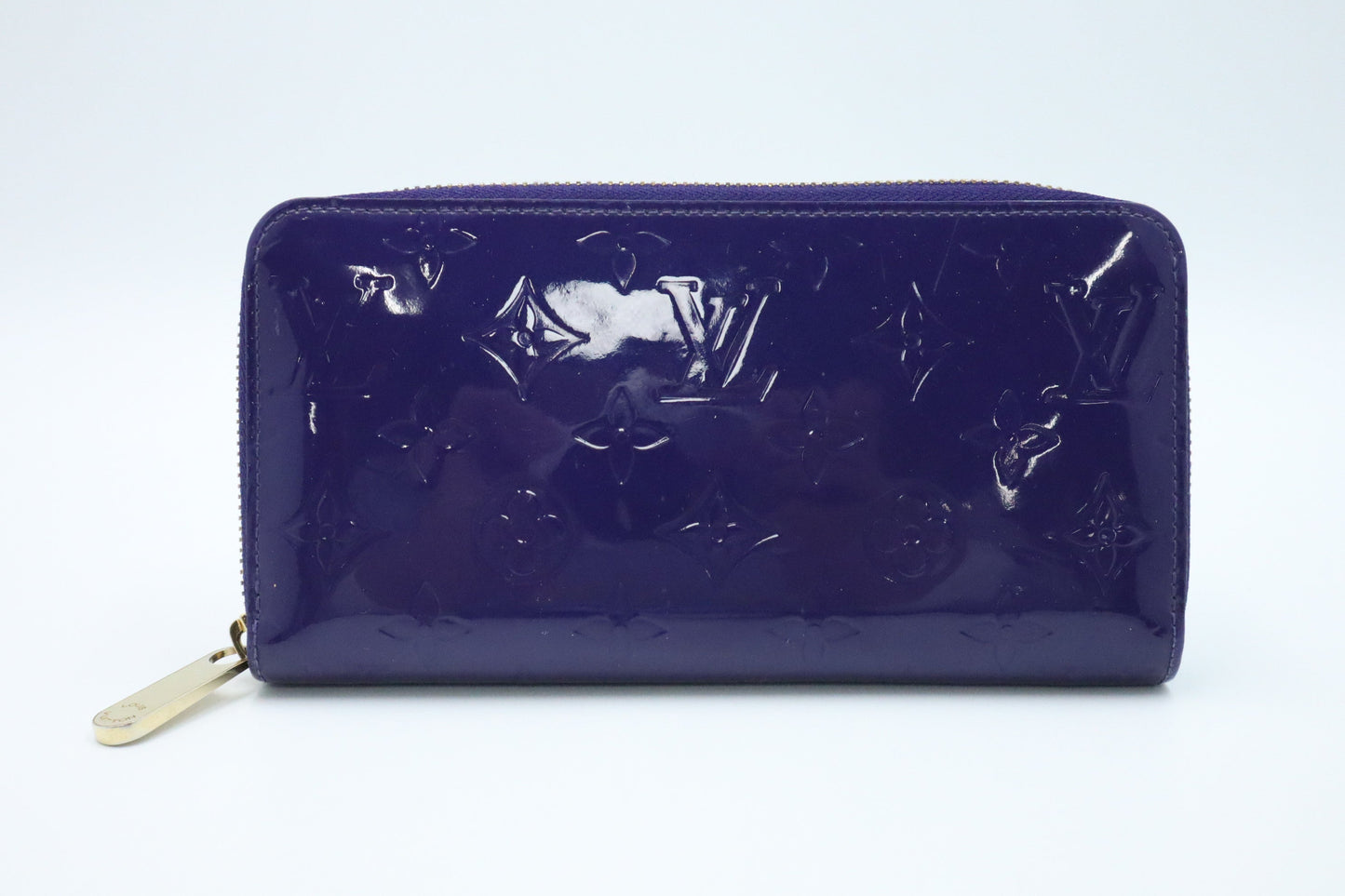 Louis Vuitton Long Zippy Purple Vernis Wallet Case
