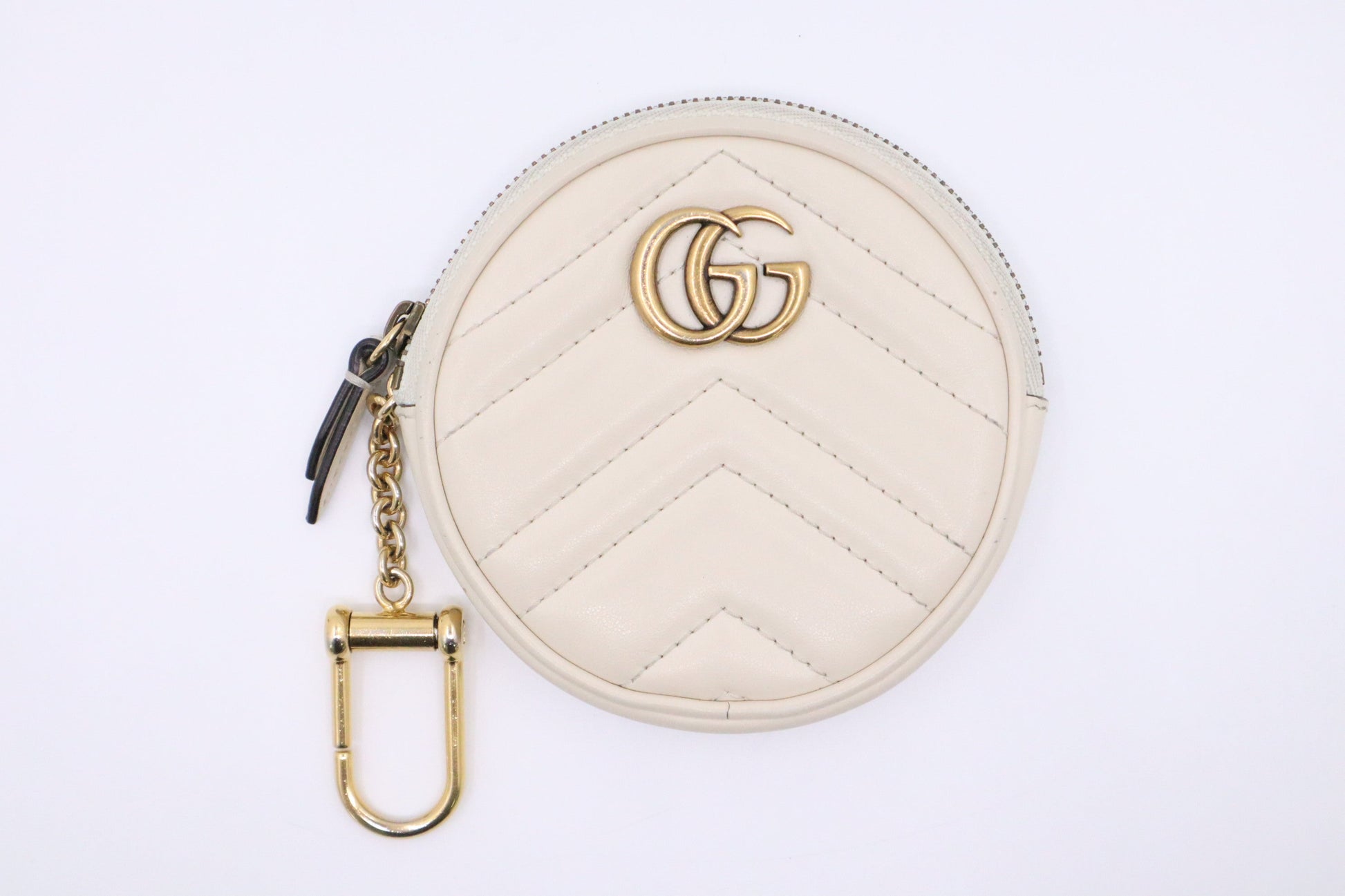 Gucci Marmont Coin Leather White Accessory