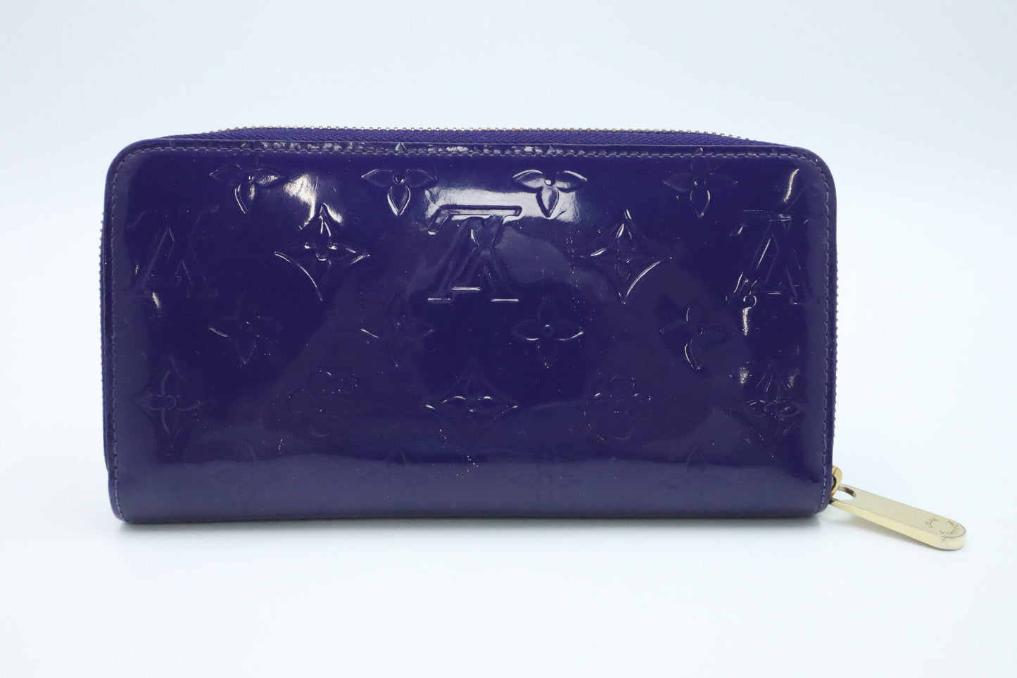 Louis Vuitton Long Zippy Purple Vernis Wallet Case