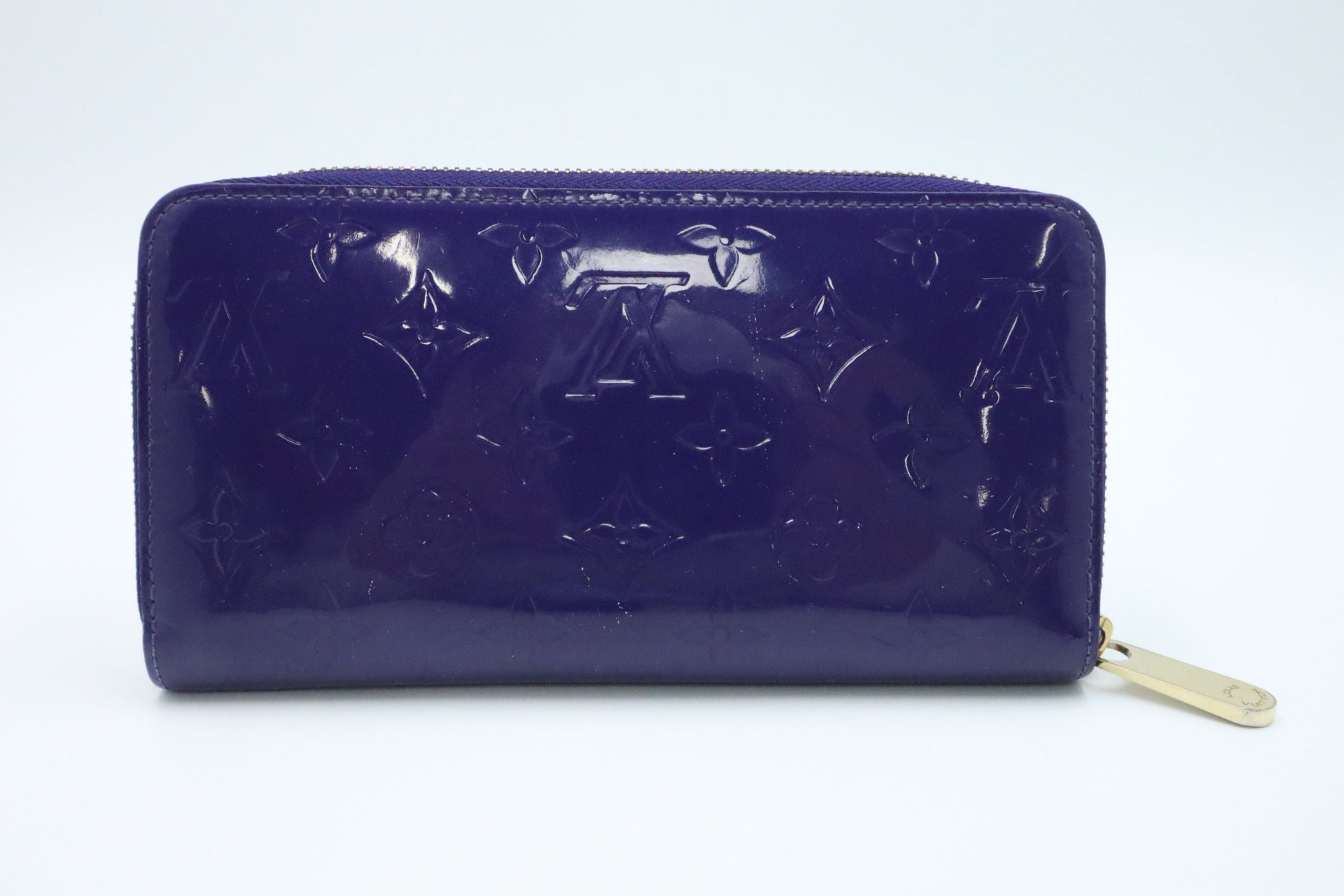 Louis Vuitton Long Zippy Purple Vernis Wallet Case