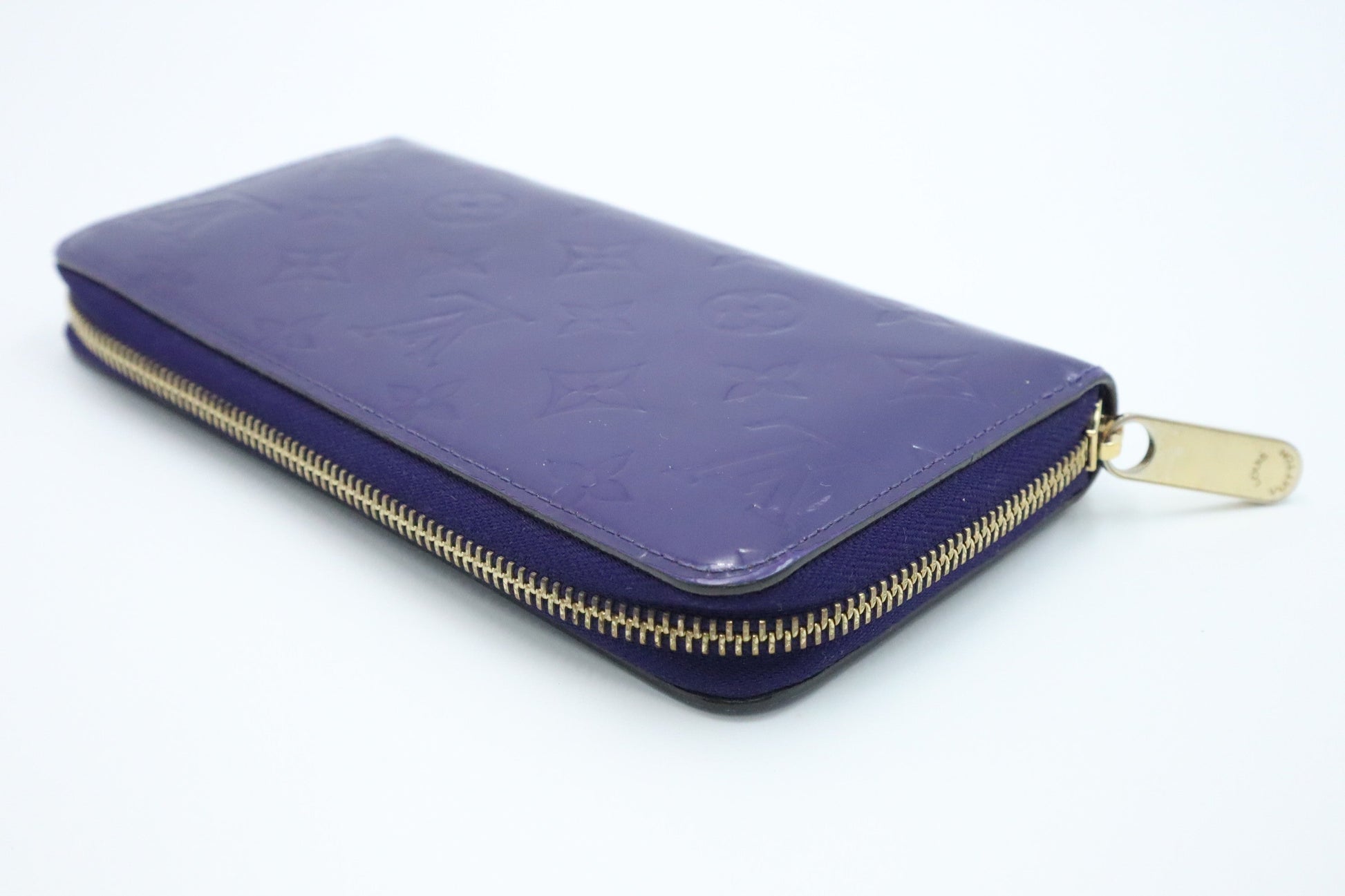 Louis Vuitton Long Zippy Purple Vernis Wallet Case
