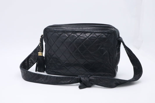 Chanel Camera Black Leather Crossbody Bag